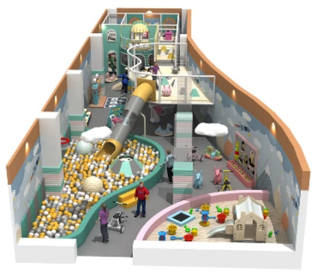 How kids show interest to play at the indoor playground?