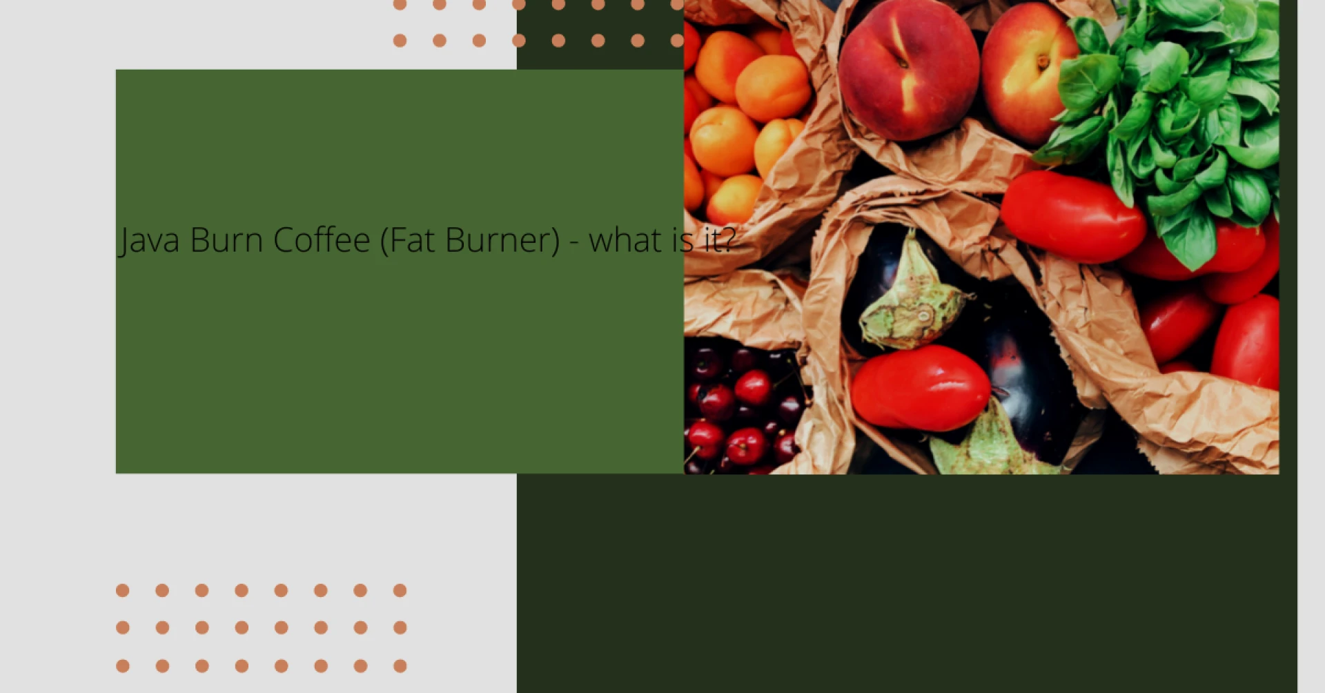 Java Burn Coffee (Fat Burner) - what is it?