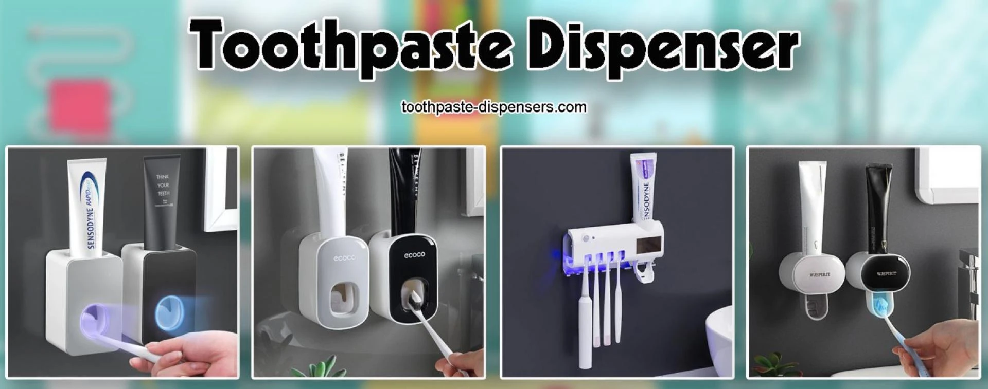 Toothbrush Holder Toothpaste Dispenser Set Toothpaste Squeezer