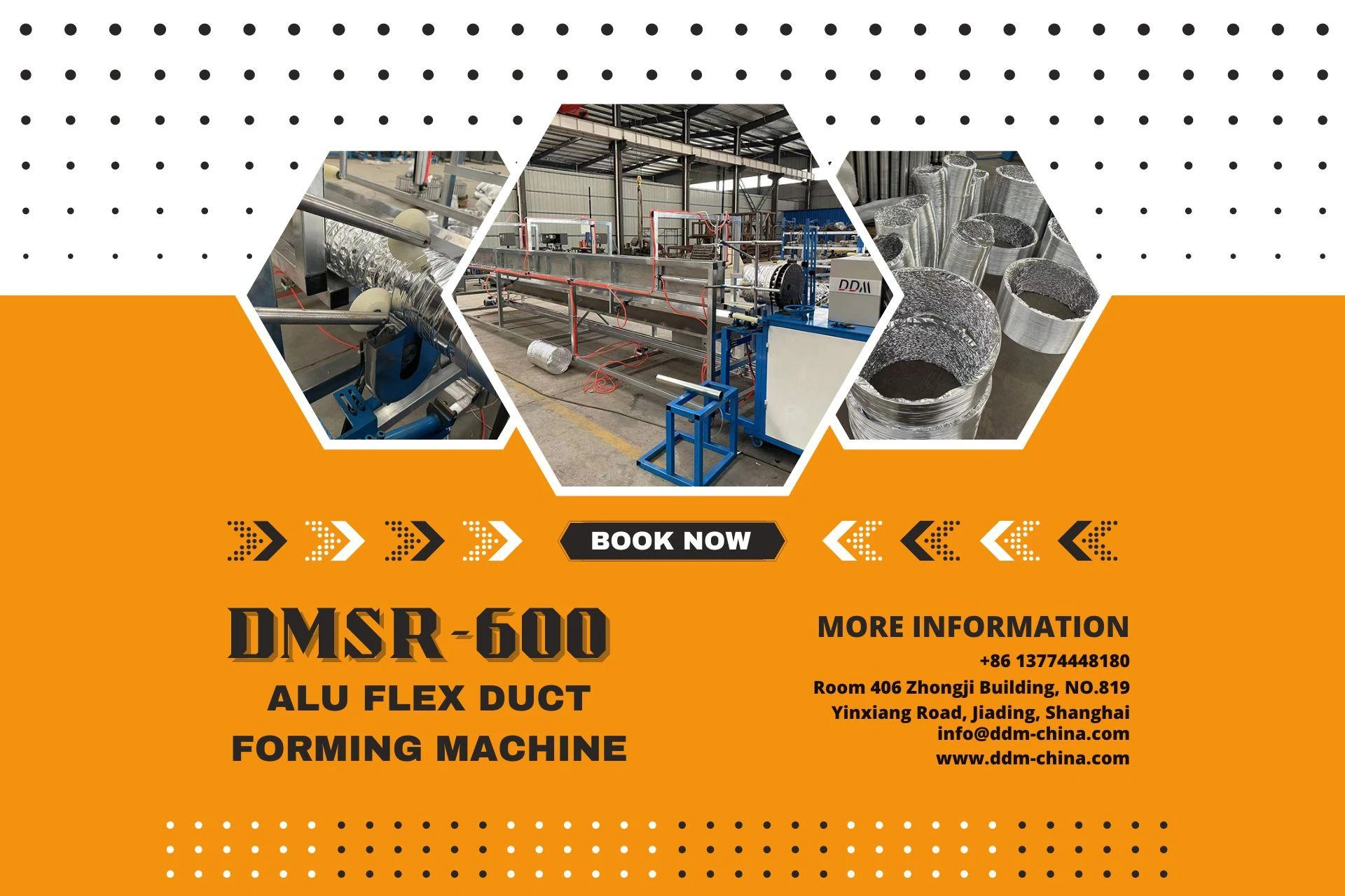 DDM MACHINERY Introducing Alu Flex Duct Forming Machine DMSR-600