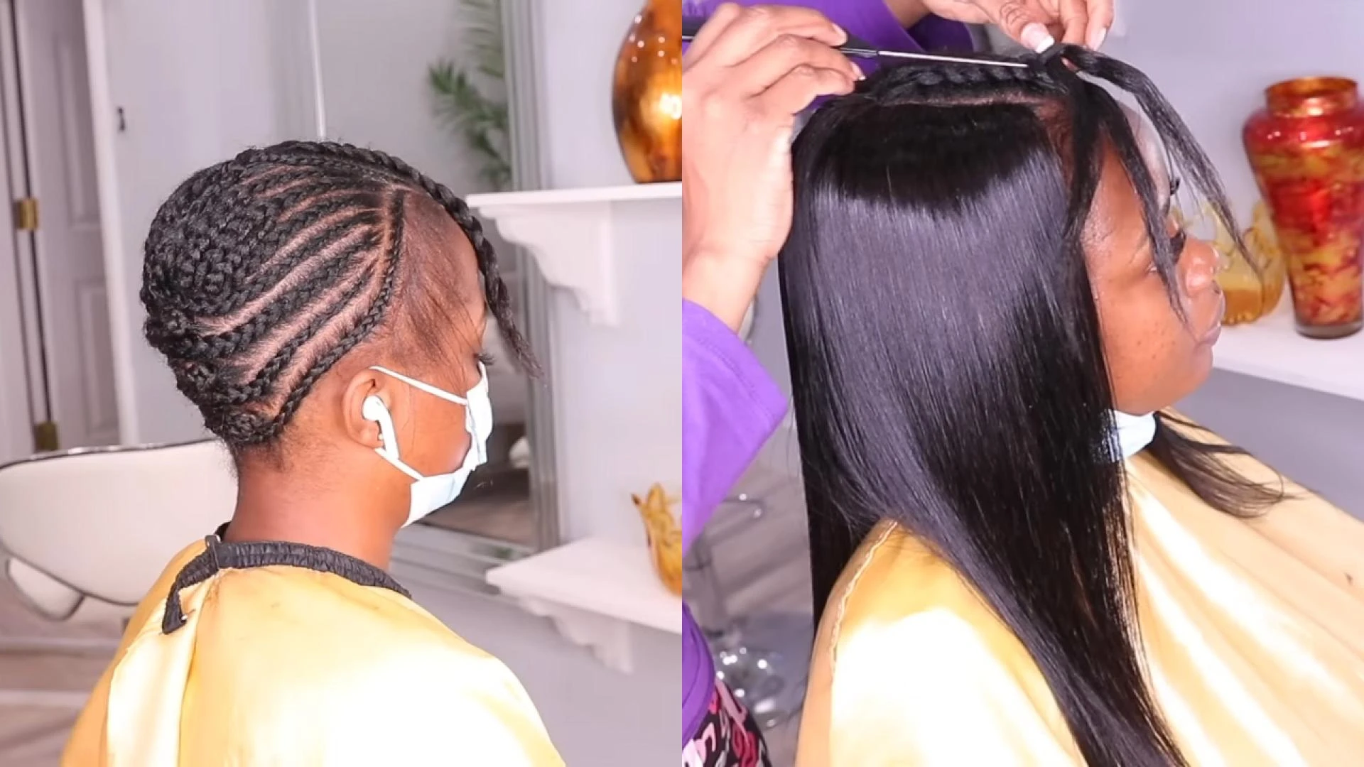 How To Do A Quick Malaysian Straight Weave Installation With My Leave Out Hair