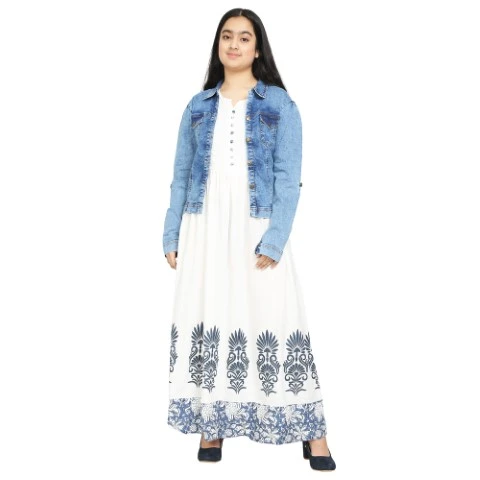 VYNDenim: Unleash Style Harmony with Girls' Denim Jackets and Black Jeans