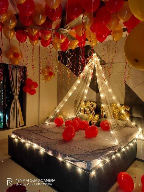 First Wedding Night Bedroom Decoration
