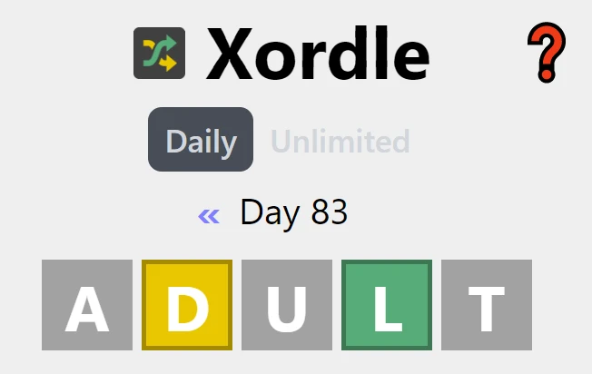 Xordle is an alternate version of the famous word game Wordle