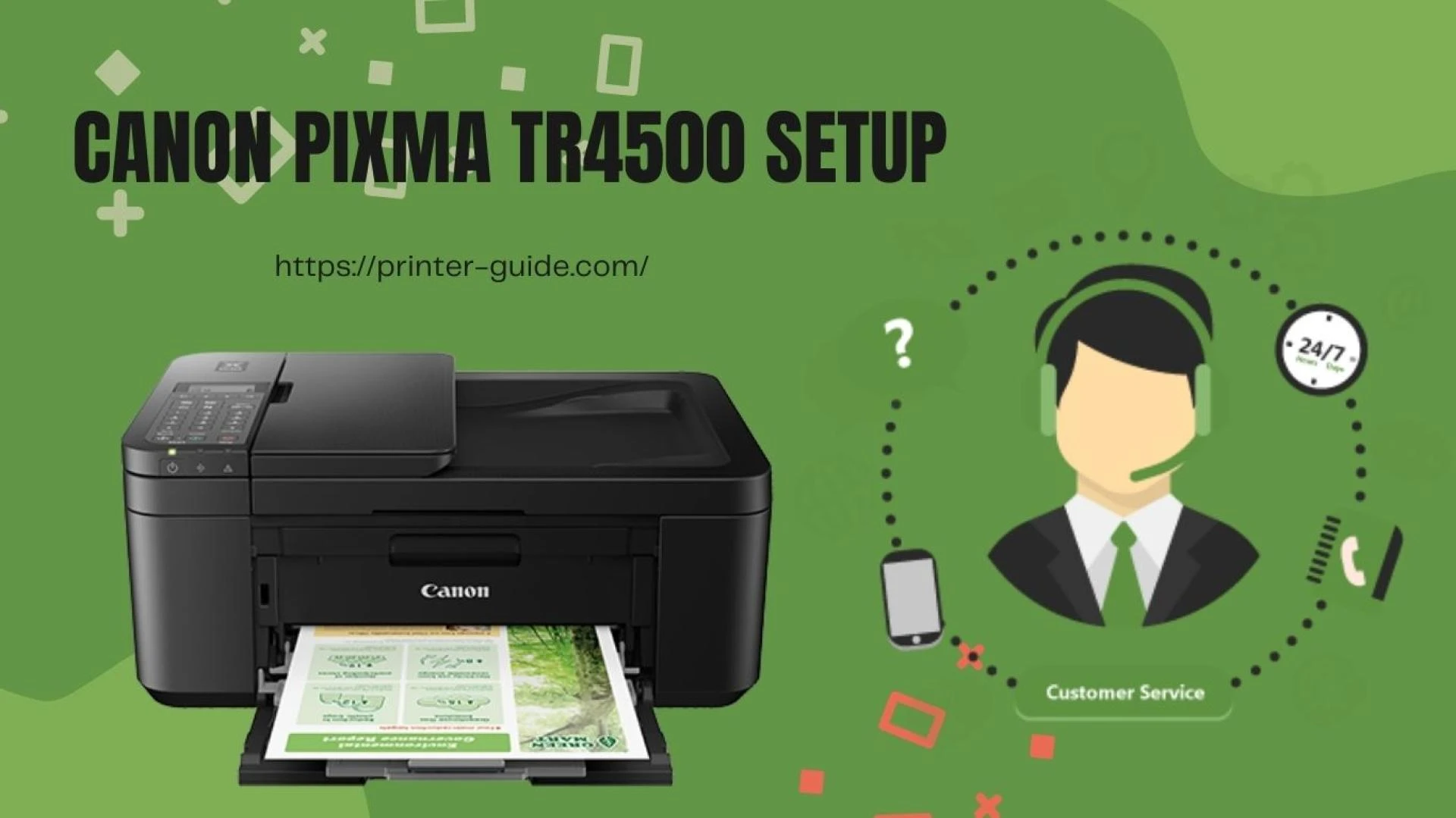 How do I Setup my Canon tr4500 printer