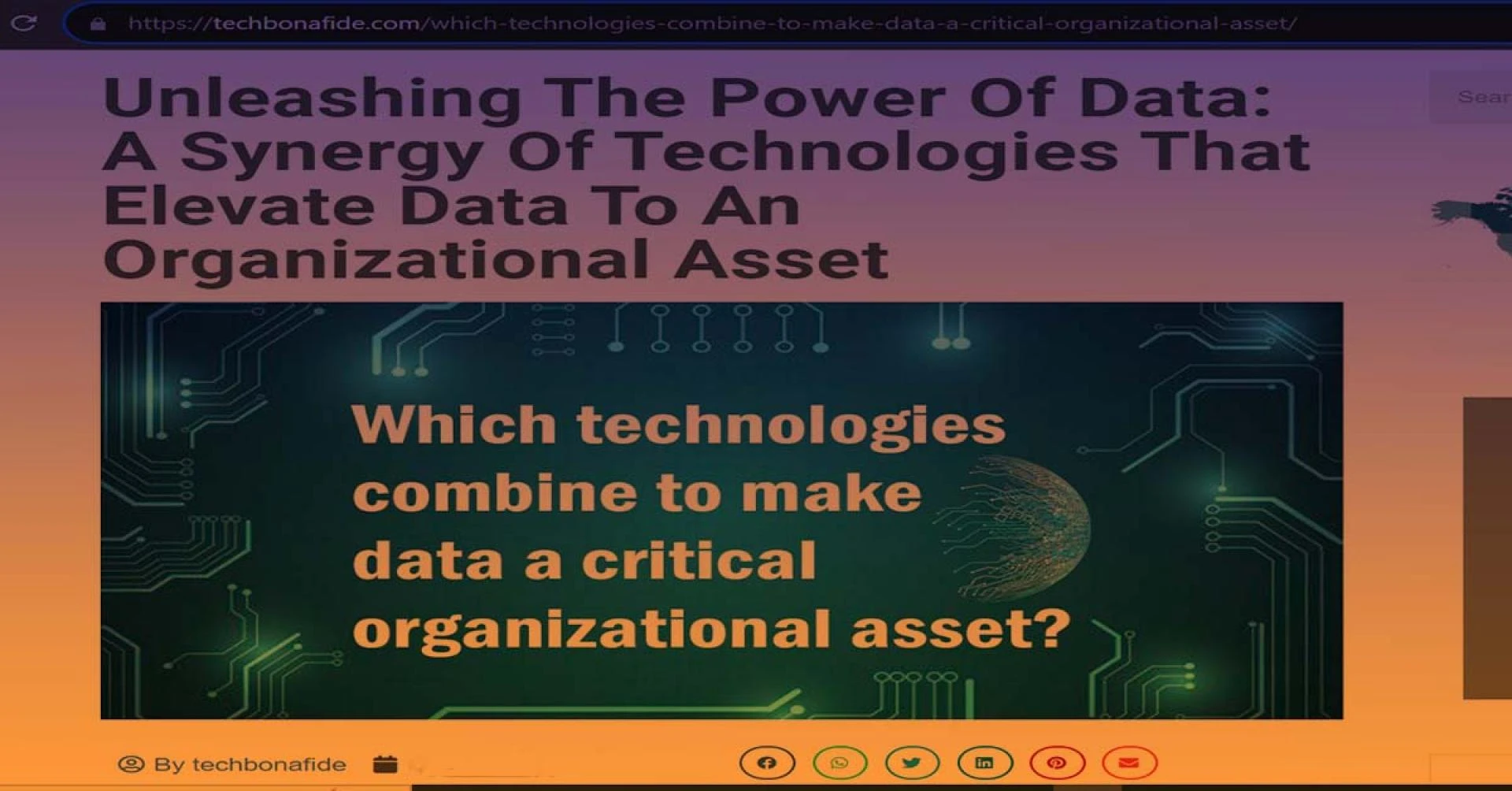 Converging Technologies Transform Data into a Vital Organizational Asset