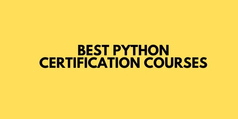 Best Python Certification Courses
