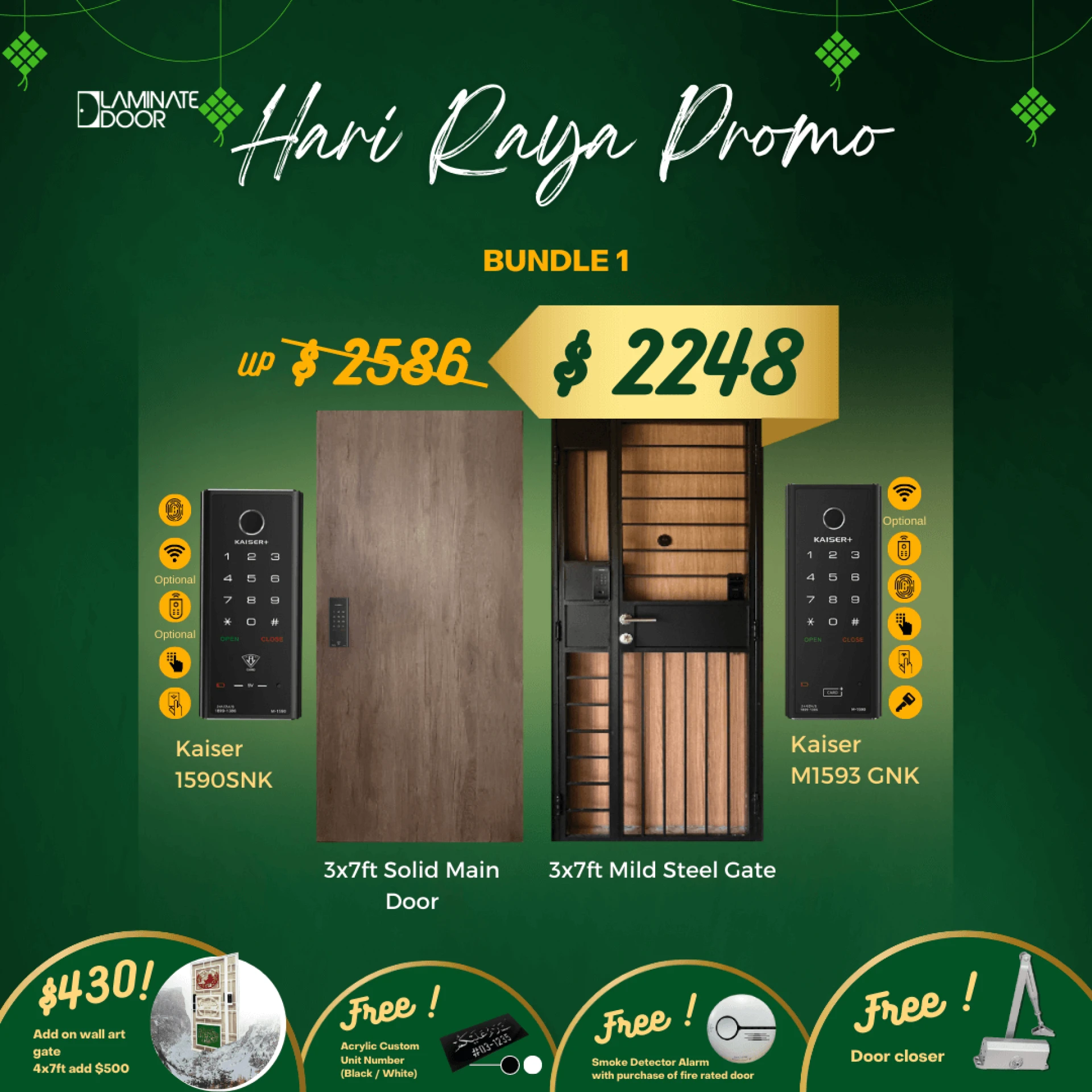 Hari Raya Promotion Sale 2023(Door, Gate and Digital Locks Package / Bundle)
