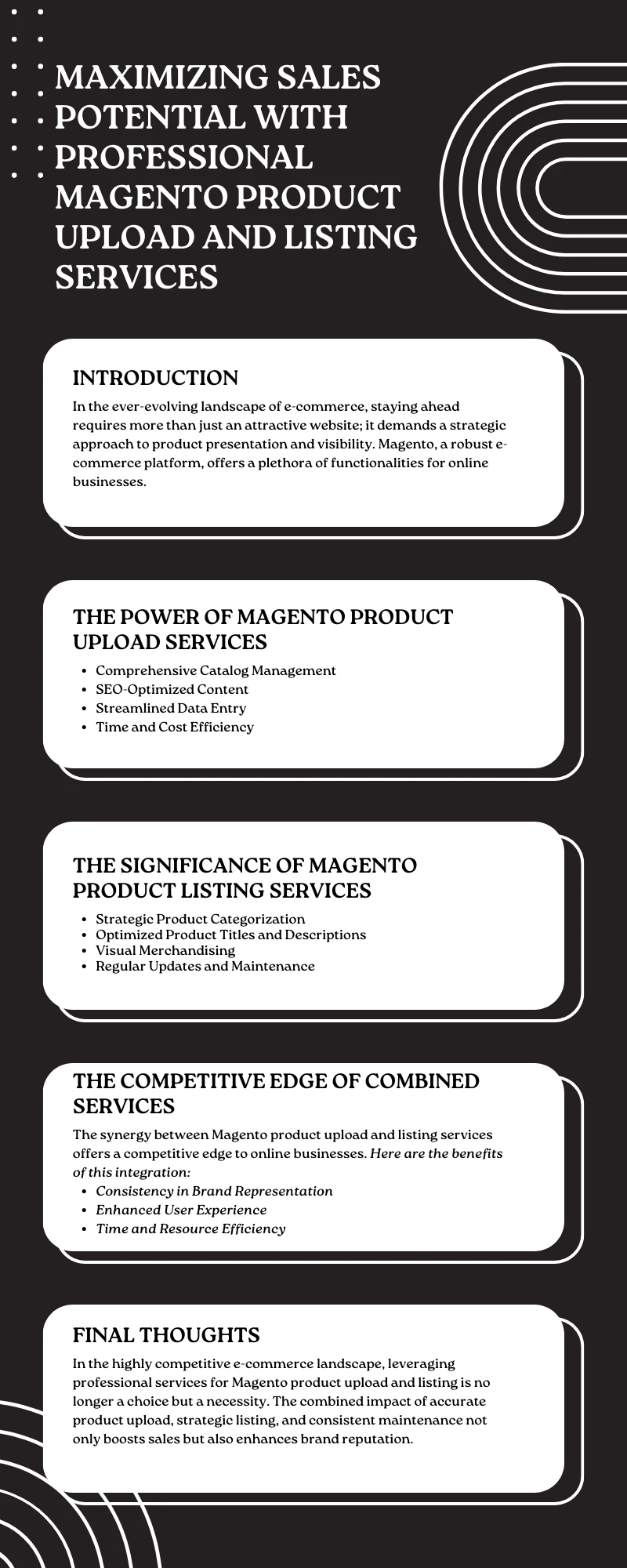 Maximizing Sales Potential with Professional Magento Product Upload and Listing Services