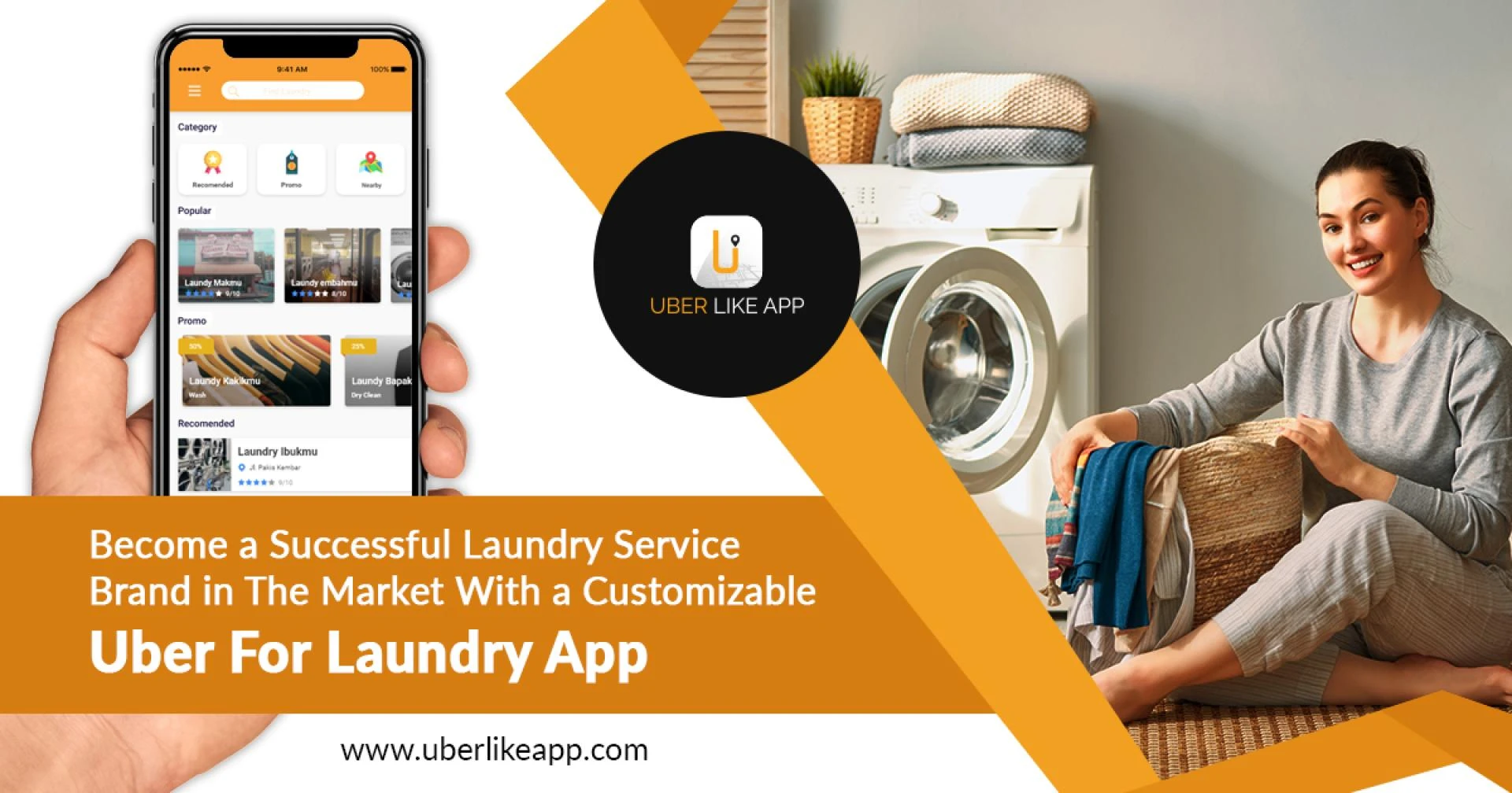 Establish a successful laundry service brand in the market with a customizable Uber for laundry app