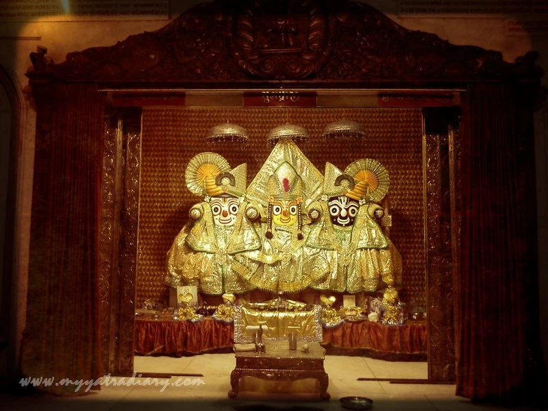 A replica of Jagannath temple deities in Ahemdabad