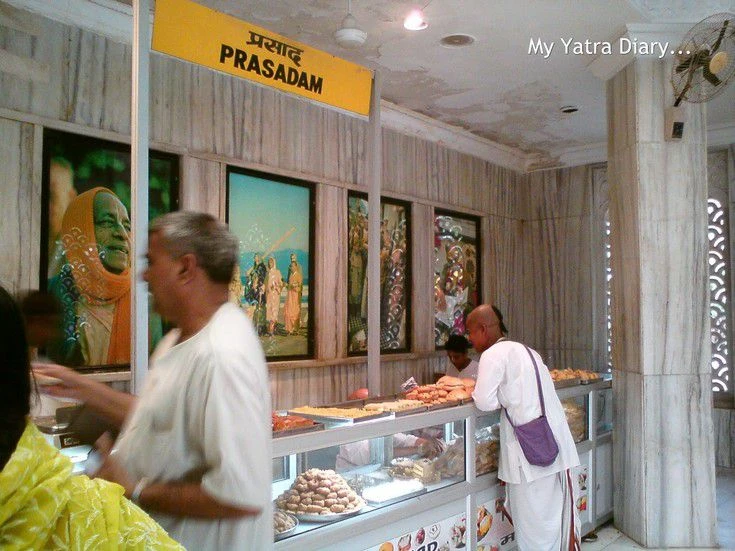 Food stall in ISKCON temple, Vrindavan