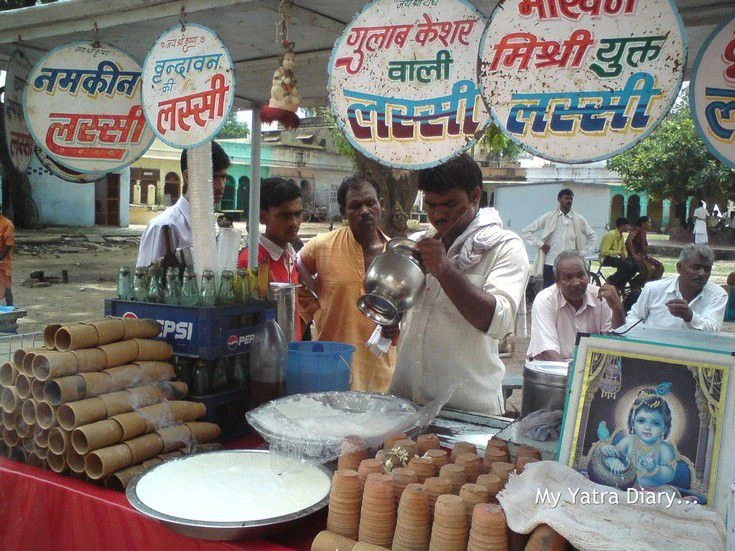 A Lassi (curd based coolant) shop in Vrindavan