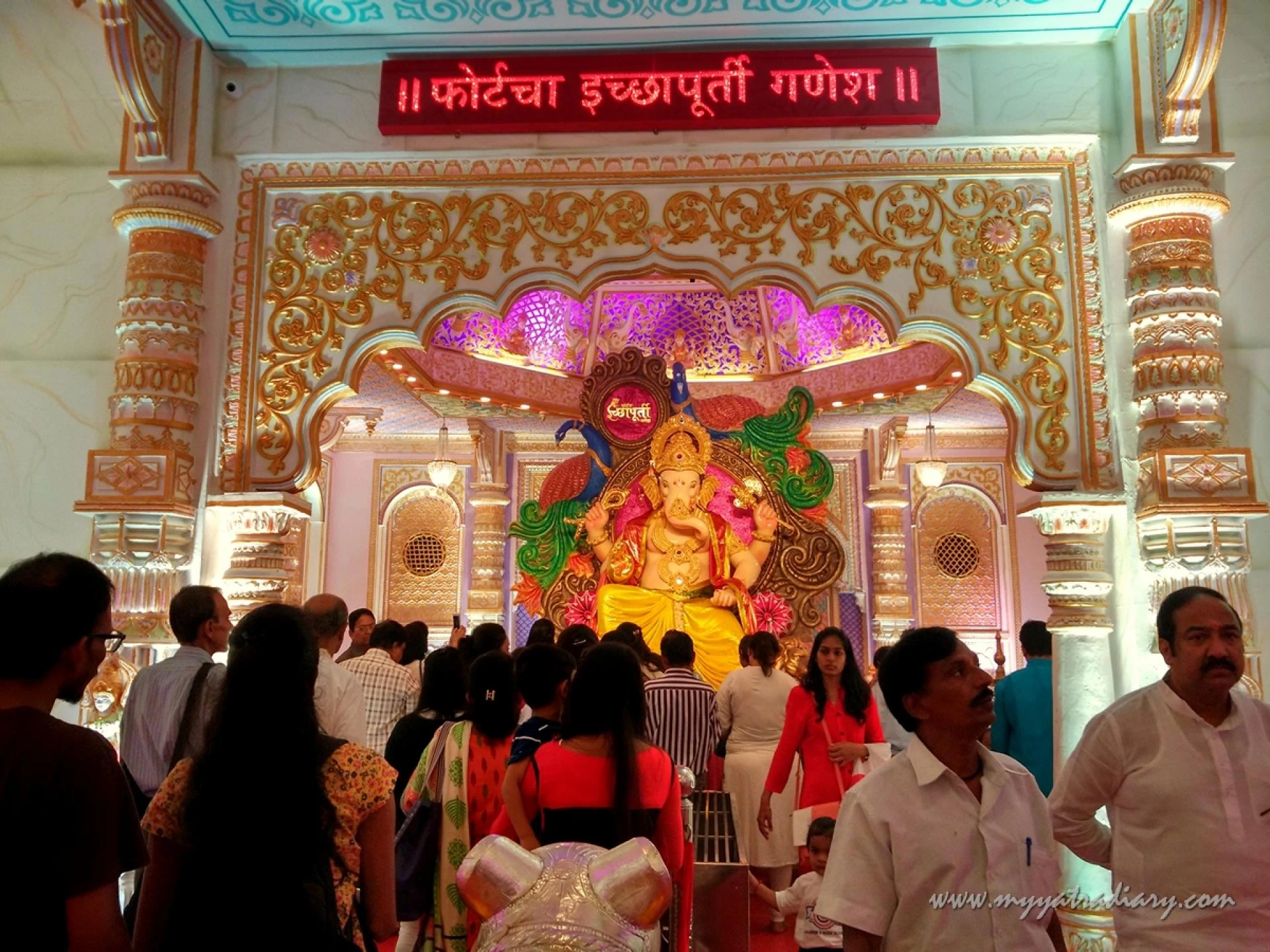 Bikaner palace pandal of Fortcha Icchapurti Ganesha, Fort Vibhag Sarvajanik Ganeshotsav Mandal 