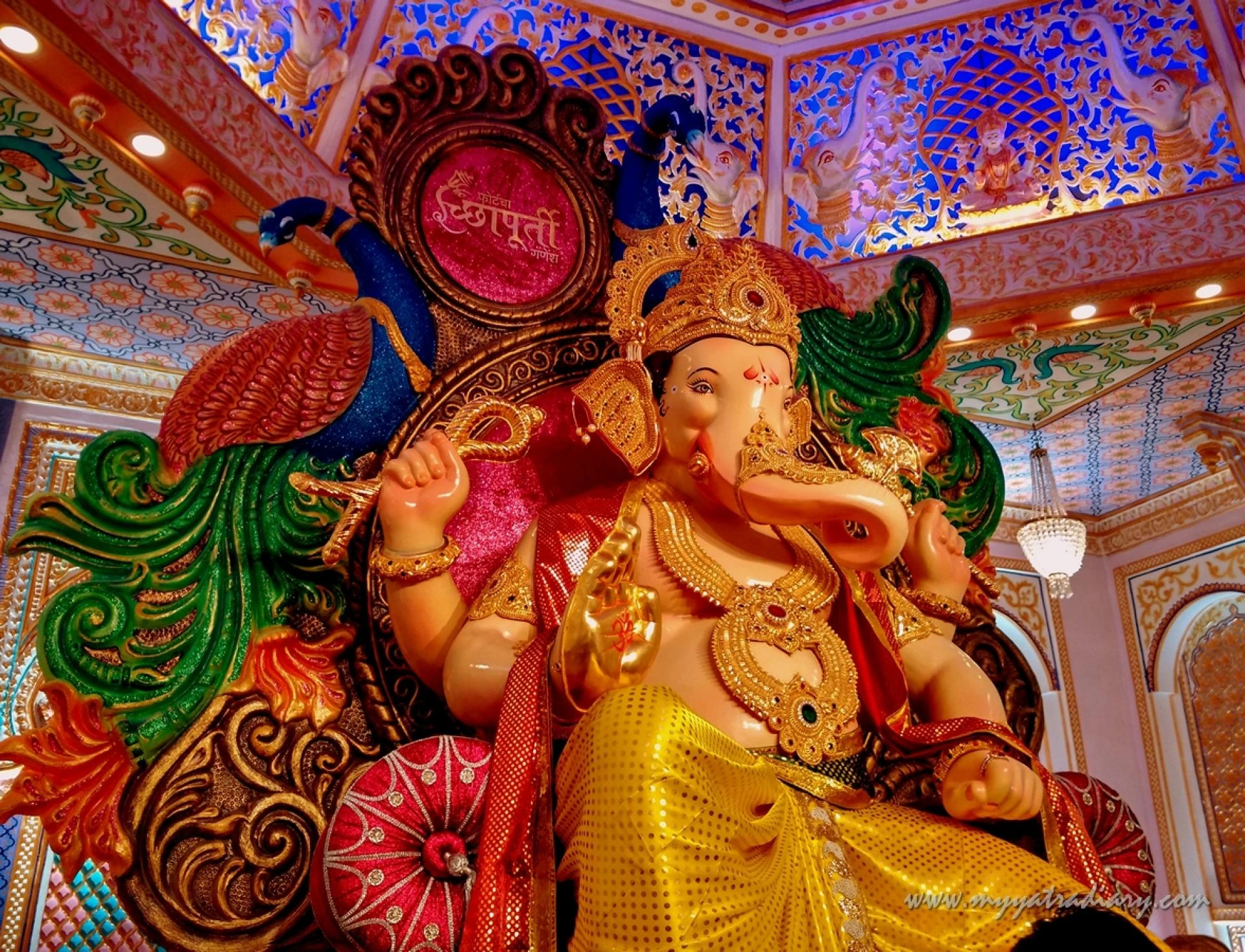 Grand decoration of Fortcha Icchapurti Ganesha, Fort Vibhag Sarvajanik Ganeshotsav Mandal Mumbai