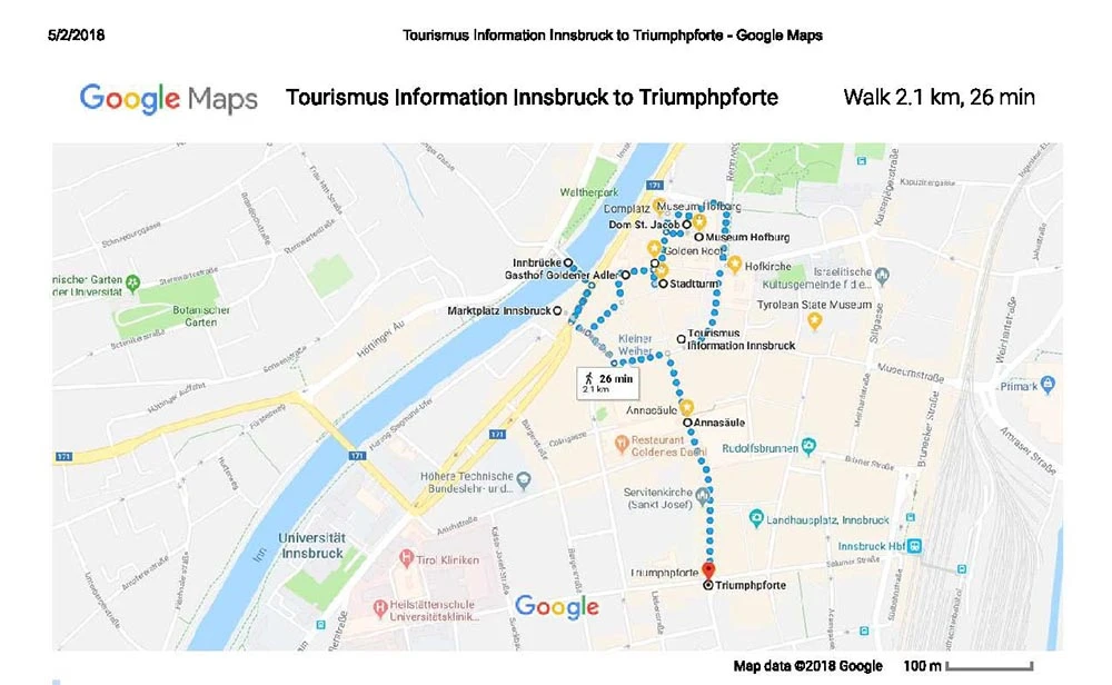 Walking Tour of Innsbruck, Austria. Self guided Innbsruck Walking tour