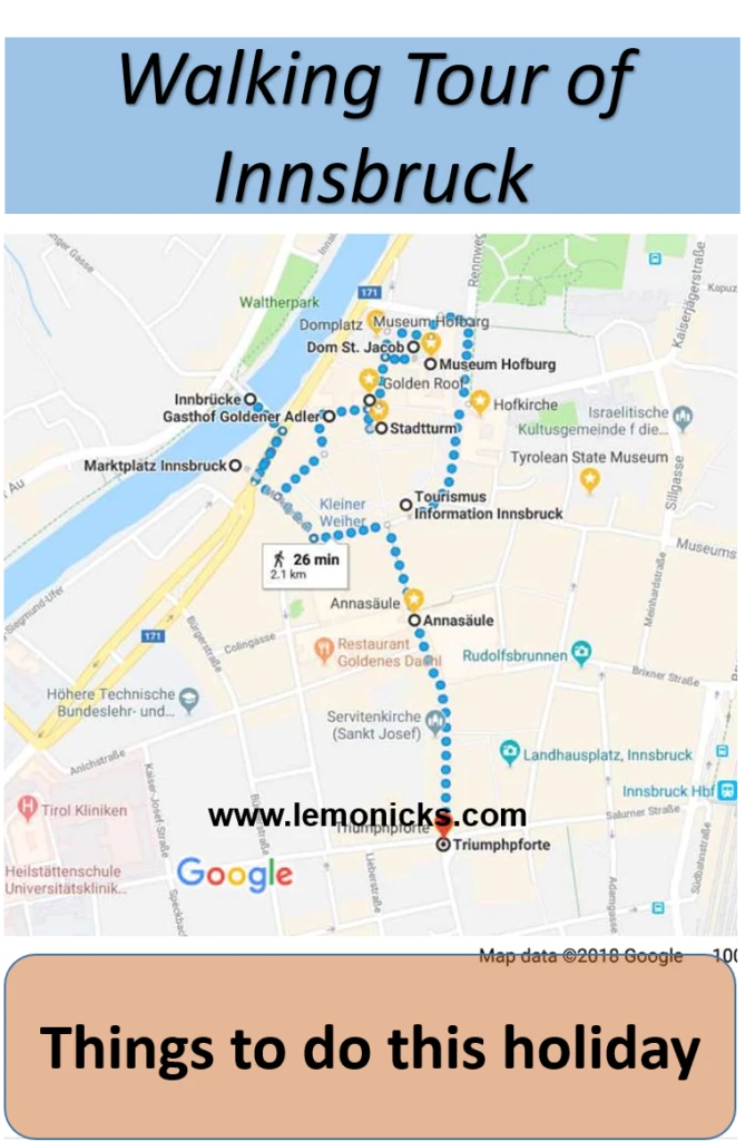 Walking Tour of Innsbruck, Austria. Self guided Innbsruck Walking tour