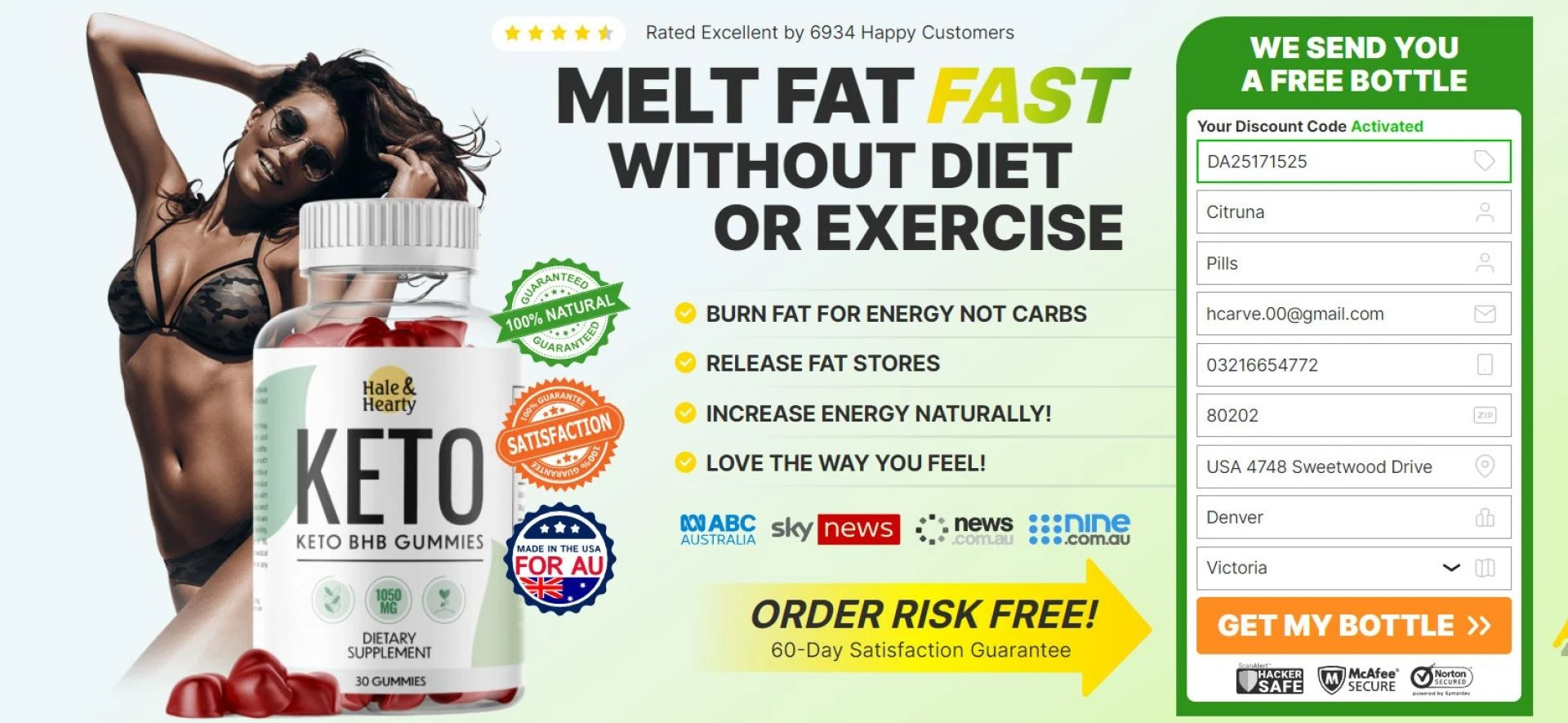 Hale & Hearty Keto Gummies Australia