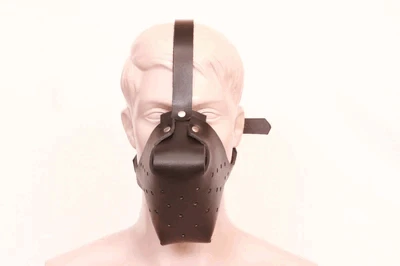 Leather bondage muzlze
