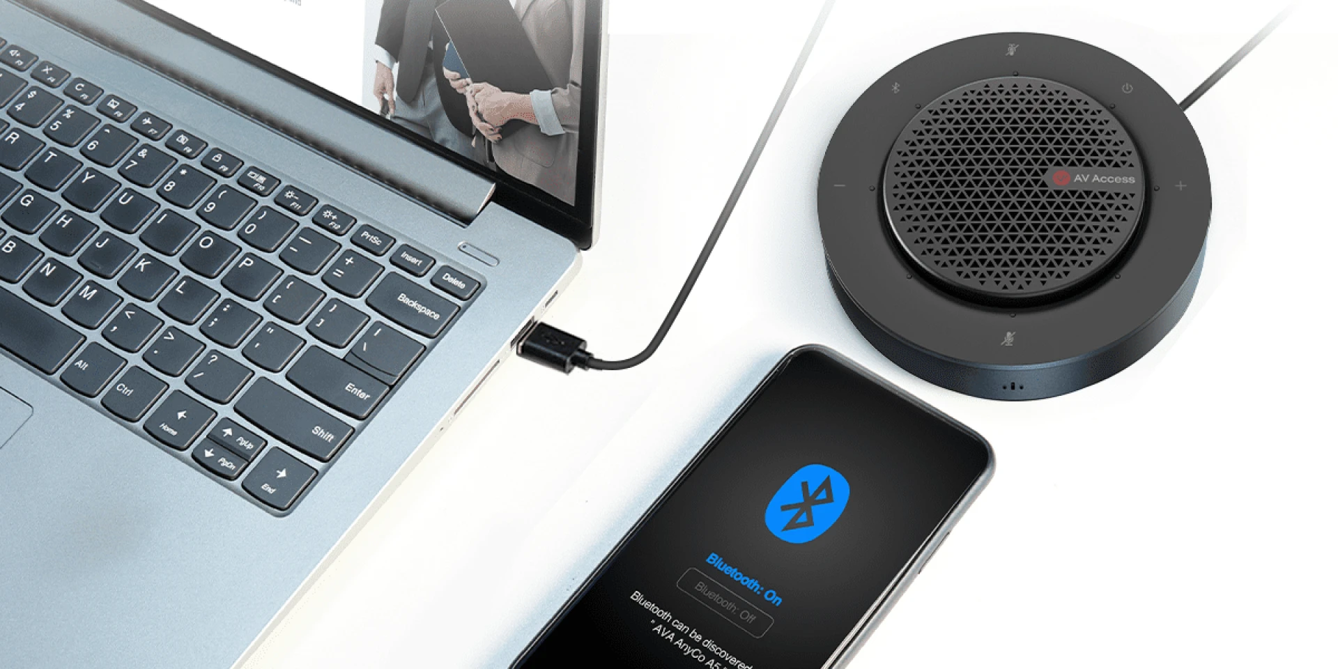 AV Access AnyCo A6 USB Conference Speakerphone _ Plug & Play, Set up In a Minute _ NEW