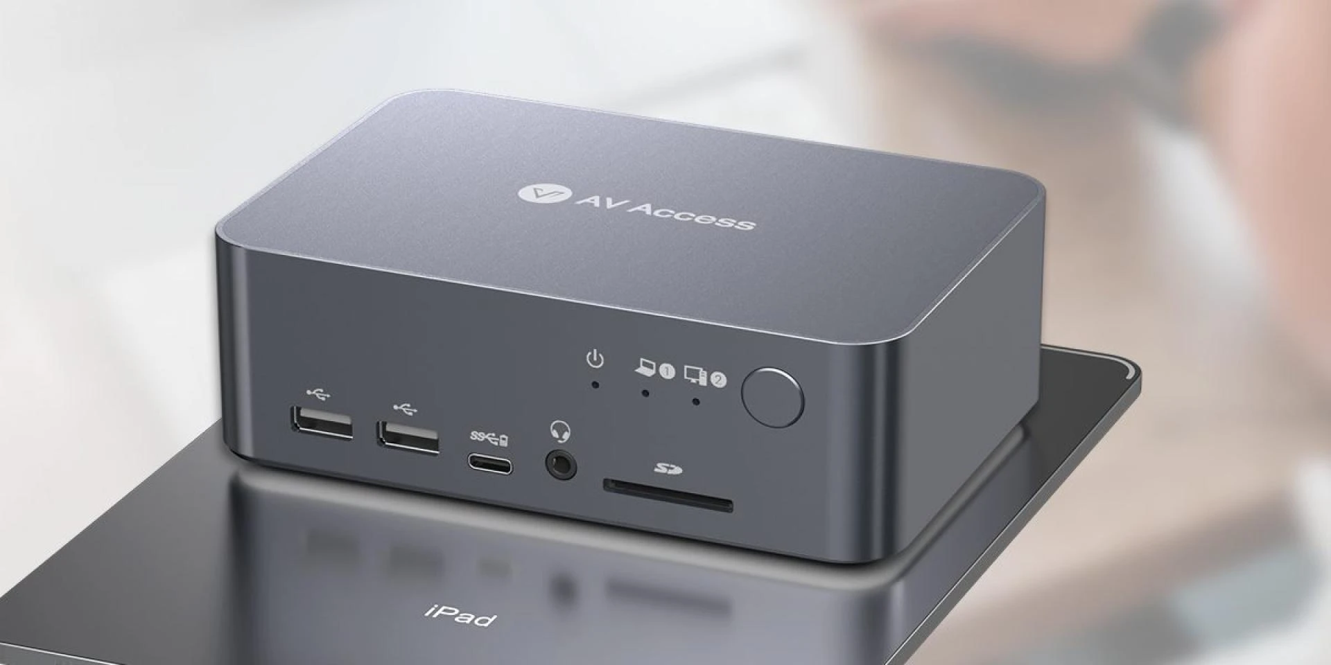 AV Access 4KSW21-DK Dual Monitor KVM Switch with Docking Station _ Compact and Exquisite Apperance (NEW)