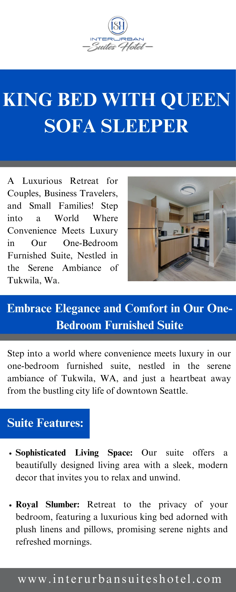 Luxurious Family Suite Hotel: King Bed with Queen Sofa Sleeper