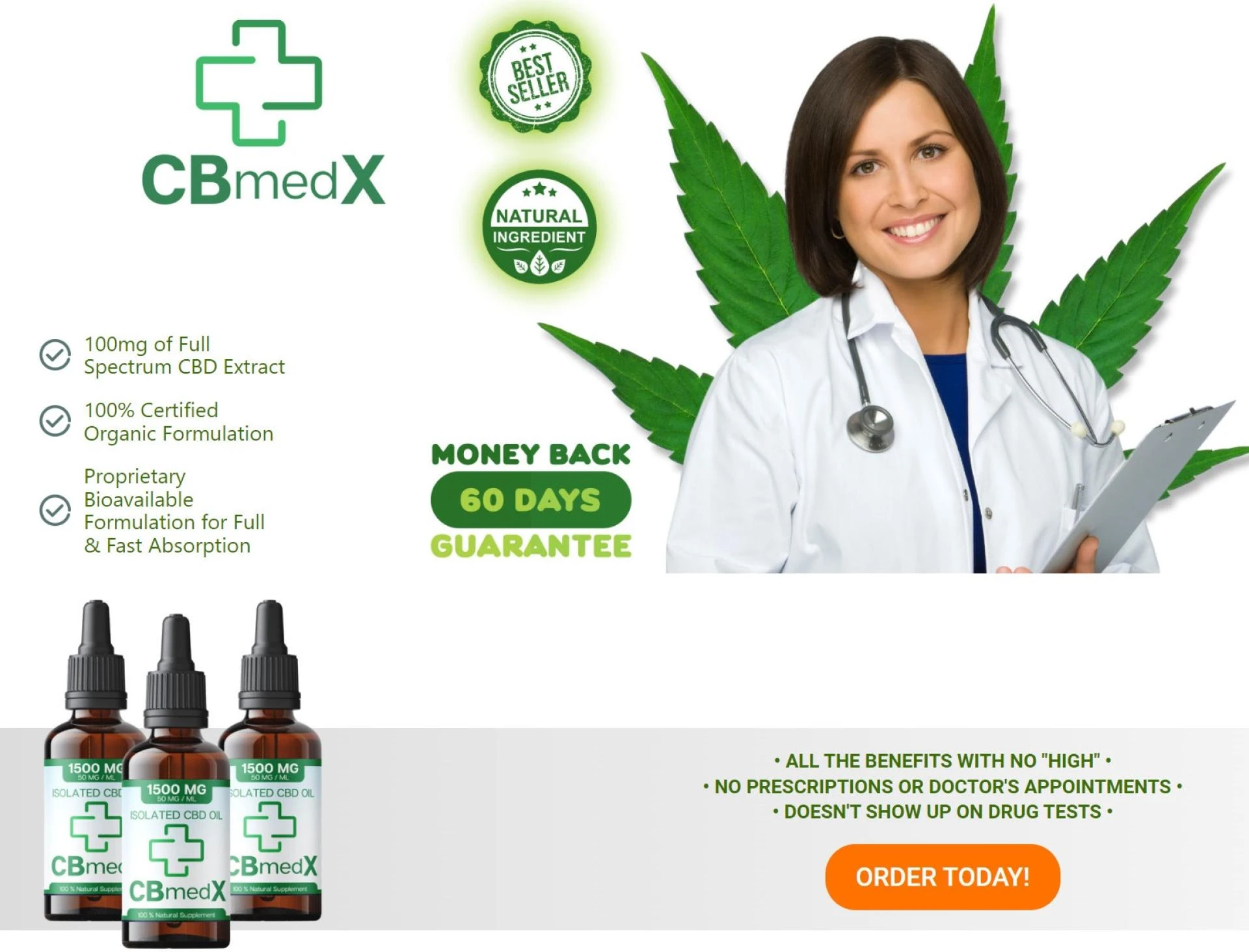 CbMedX Isolated CBD Oil Drops