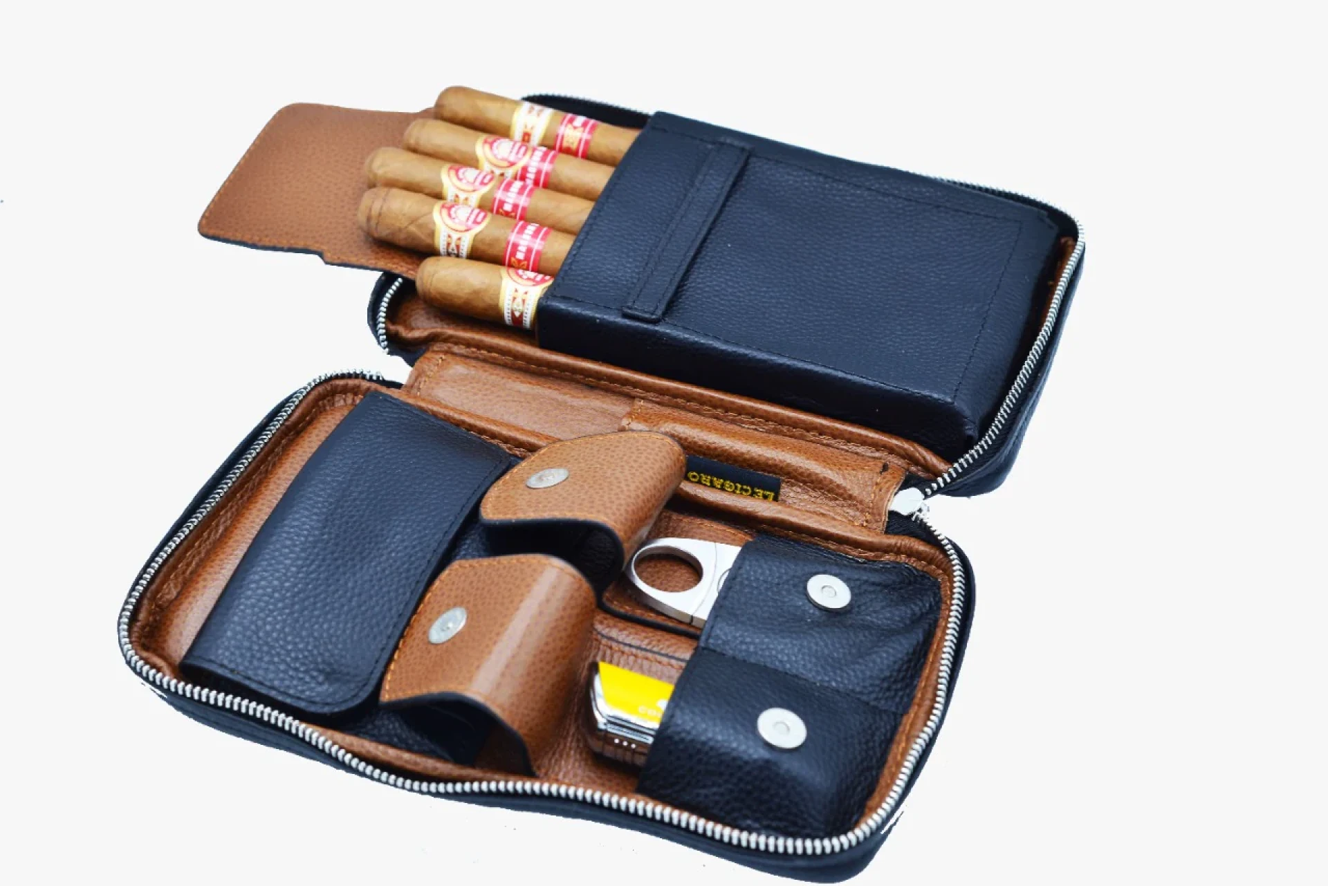 leather cigar travel case