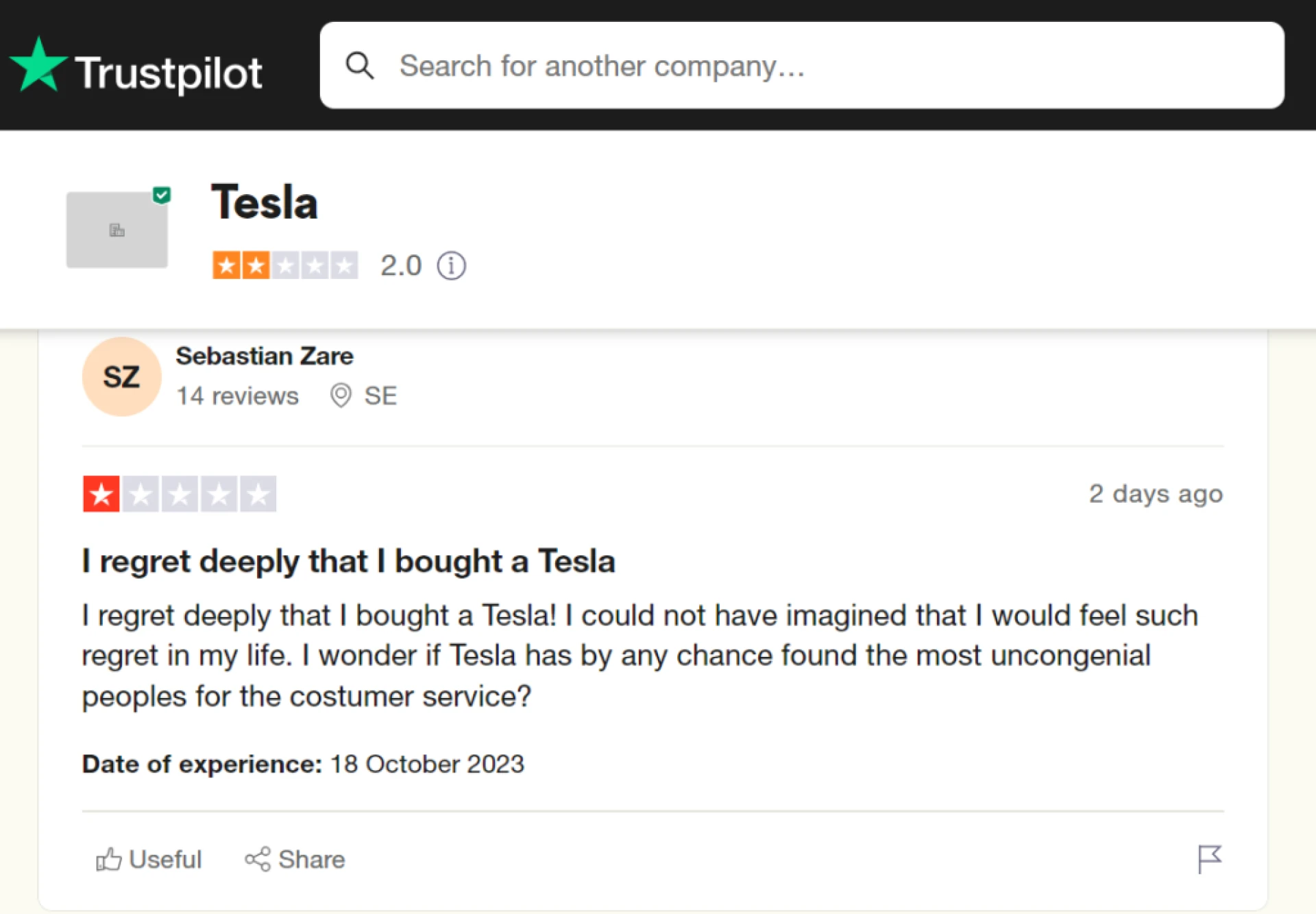 Negative Trustpilot Reviews
