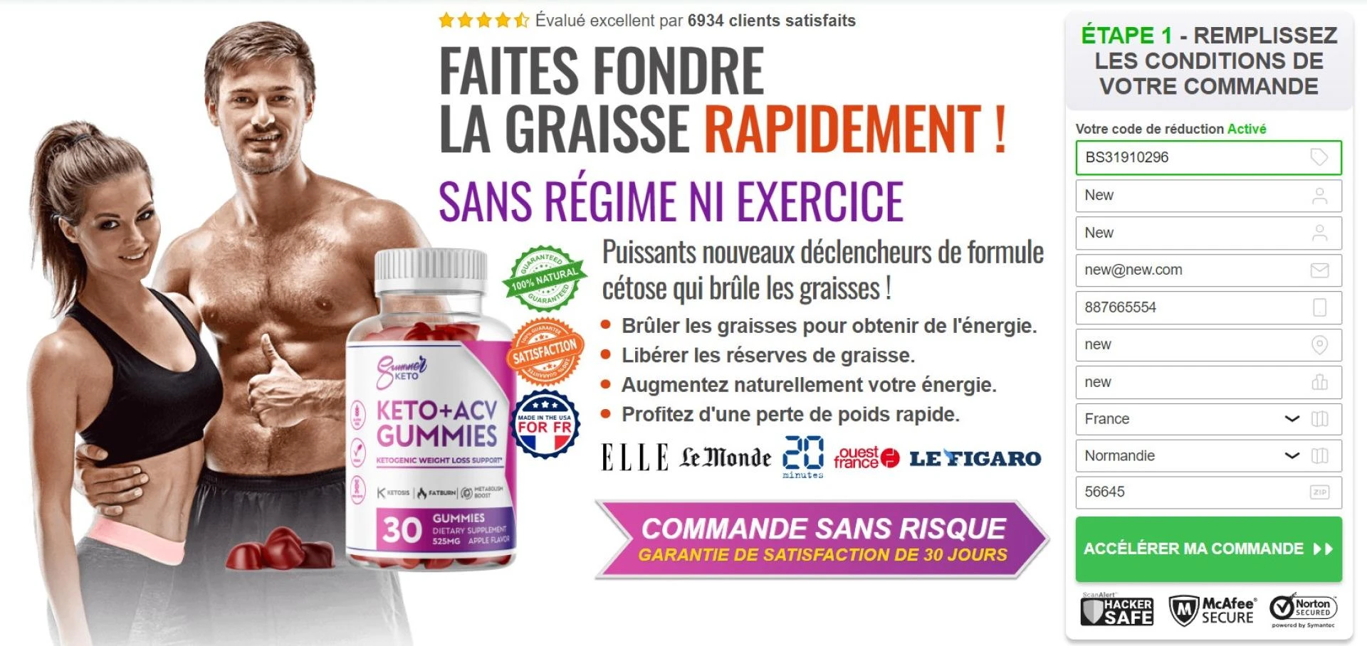 Summer Keto+ ACV Gummies France