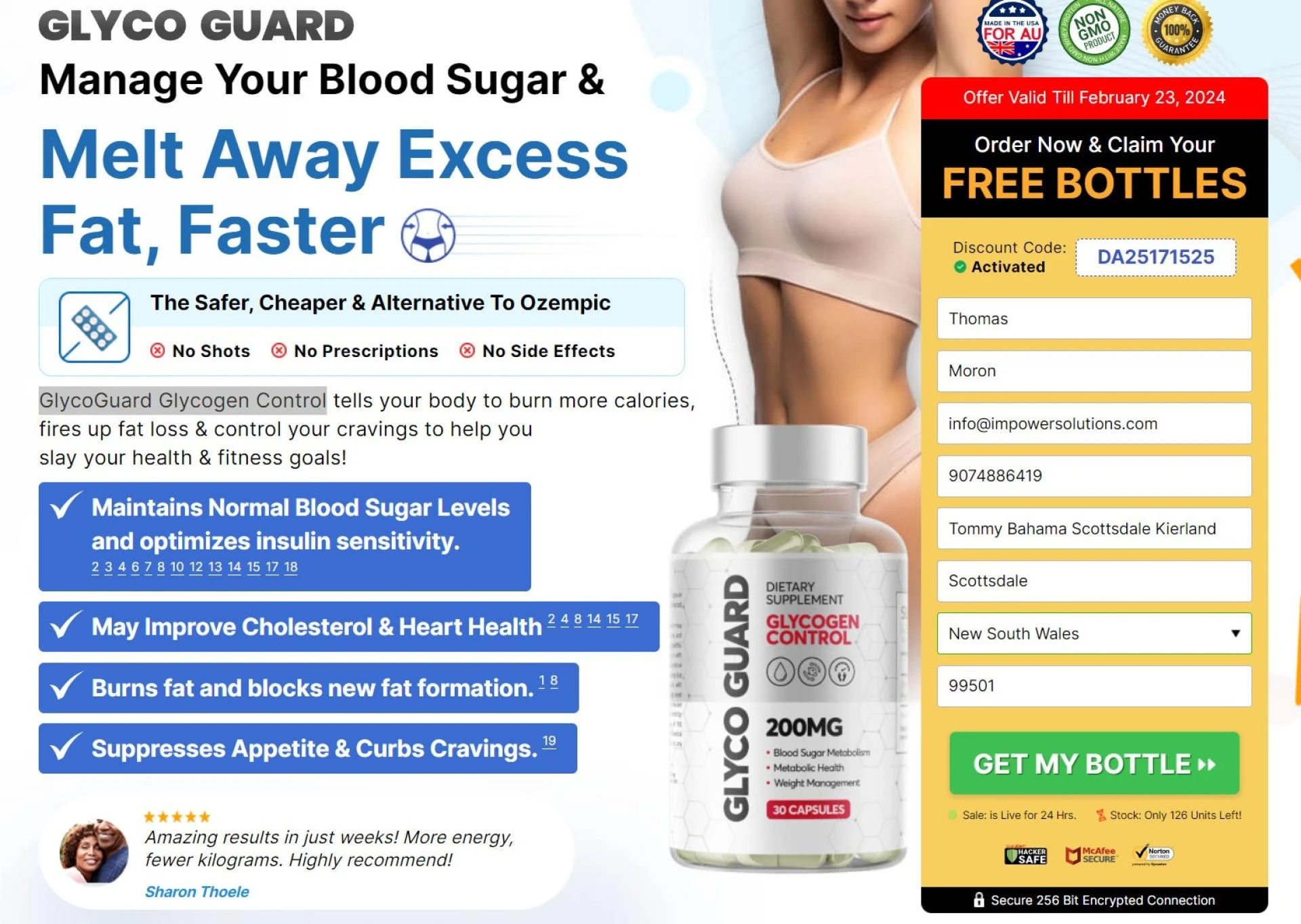 GlycoGuard Glycogen Control AU, NZ