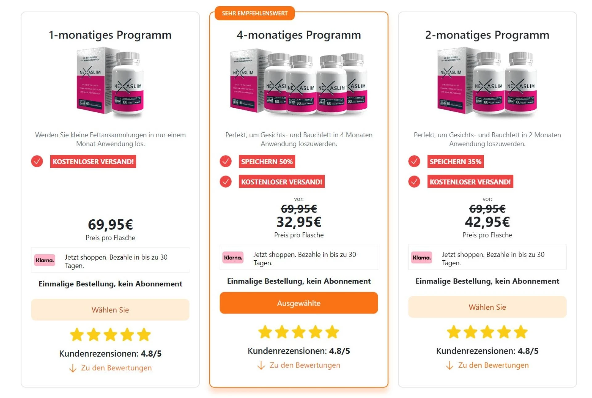 NexaSlim DE, AT, CH Price