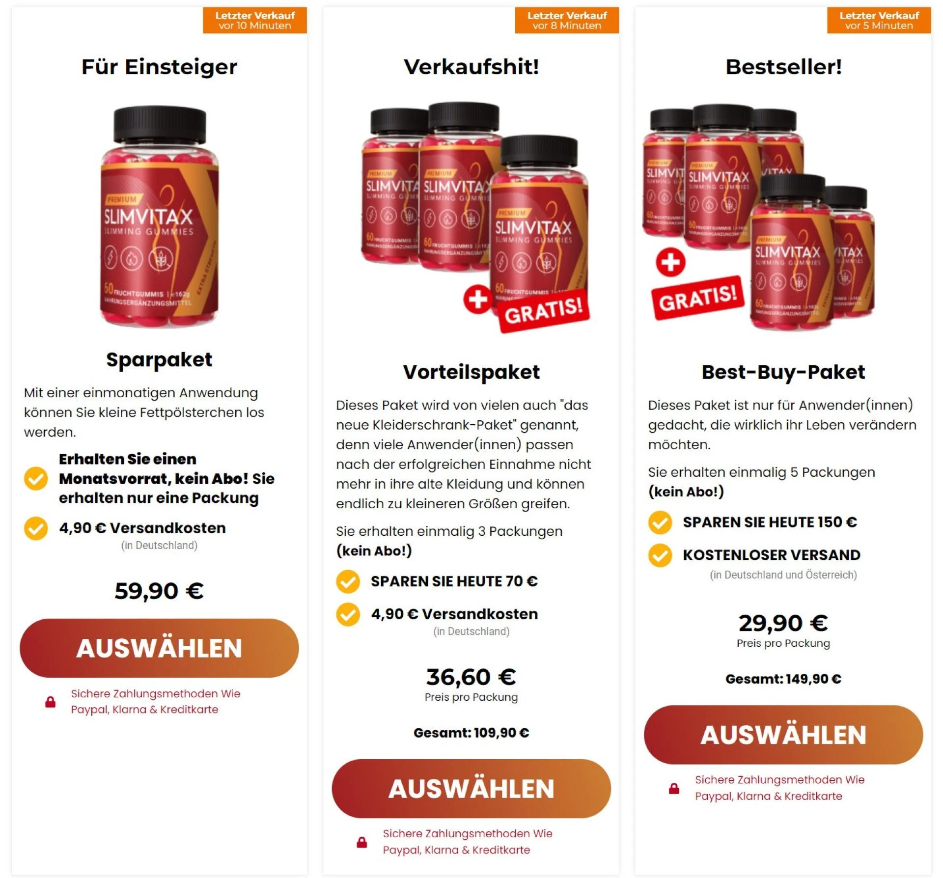 Slimvitax DE, AT, CH preis