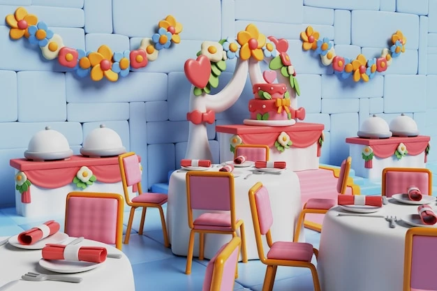 3d rendering of wedding illustration