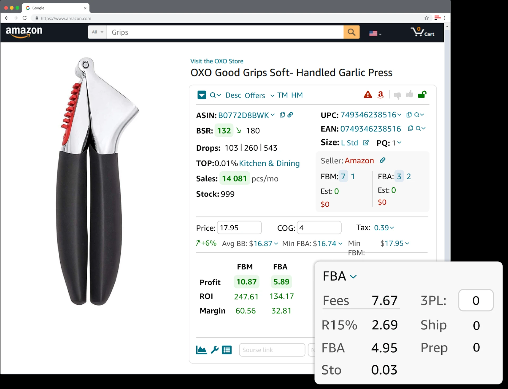 Seller Assistant App\'s FBA&FBM calculator