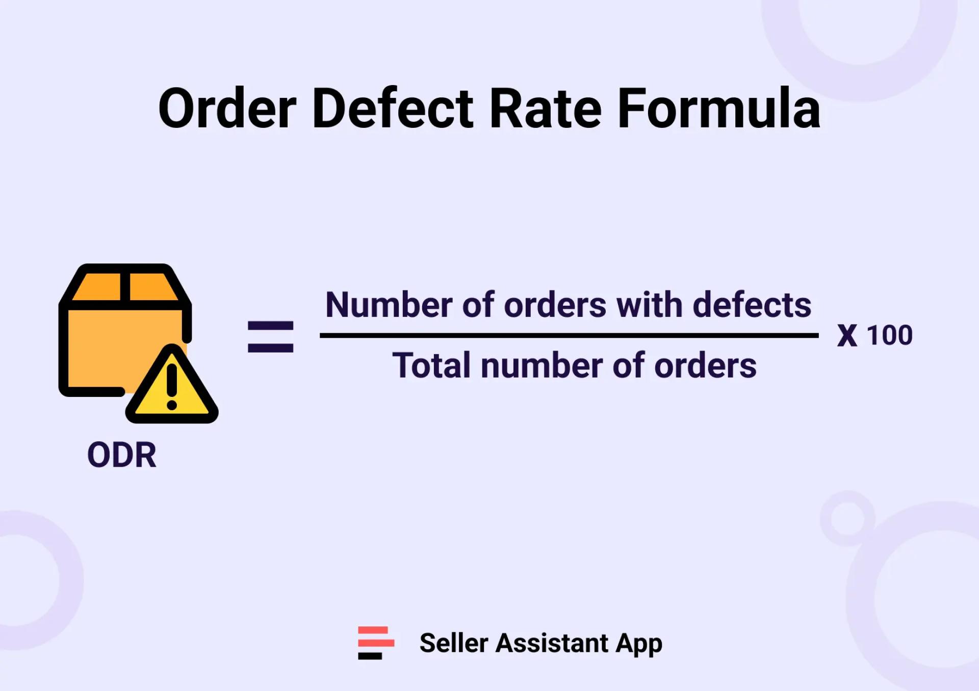 Order Defect Rate Formula