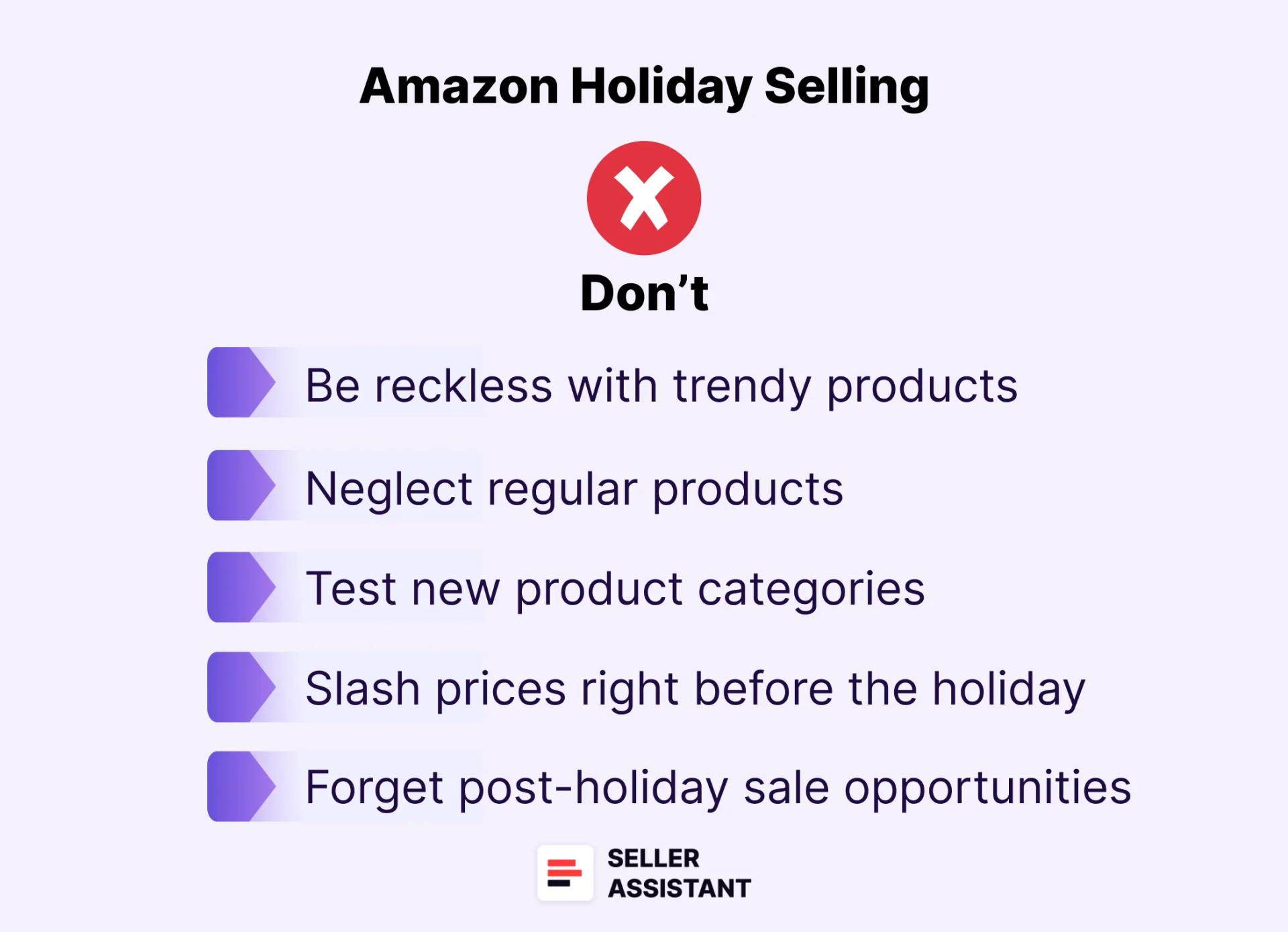 Don\'ts of Holiday Season Sales Tips