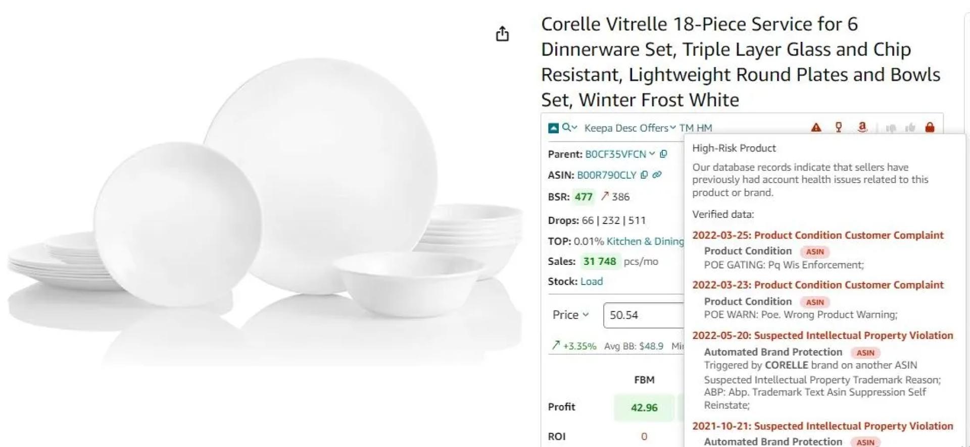 Hover your mouse over the Red Triangle icon, to see the type and date of Amazon policy violation