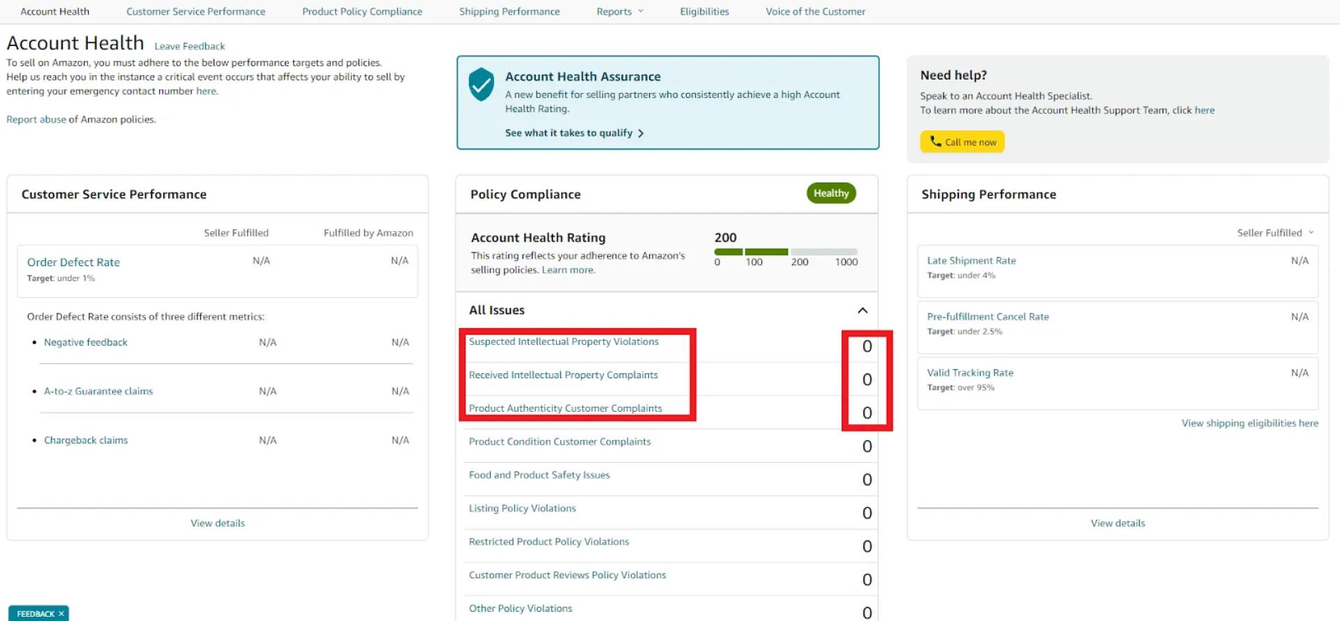 If you see zeros against all violations in the Policy Compliance section, you don’t have any complaints.