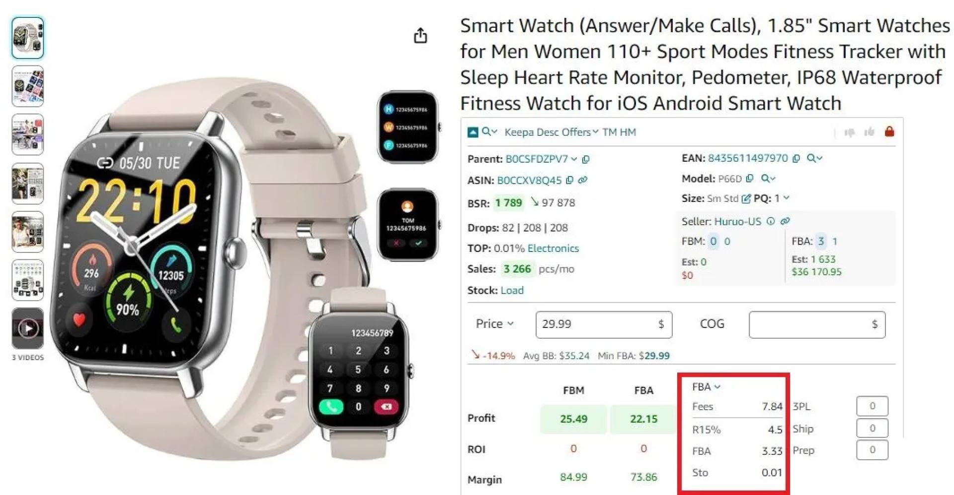 Seller Assistant calculates all Amazon fees