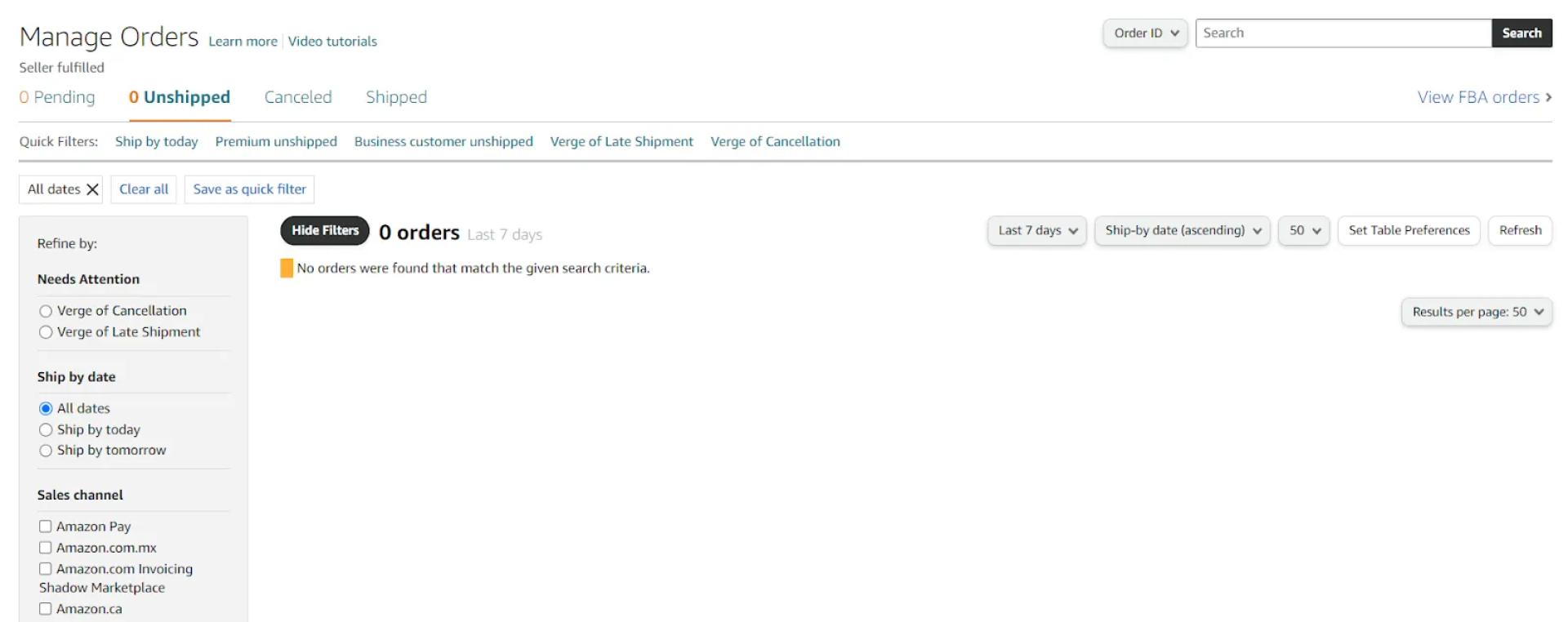 Here, you\'ll see a list of your orders\' current status (pending, shipped, canceled, etc.).
