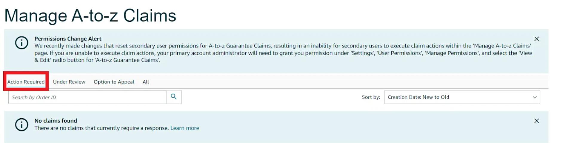 Look for the claim under the "Action Required" tab