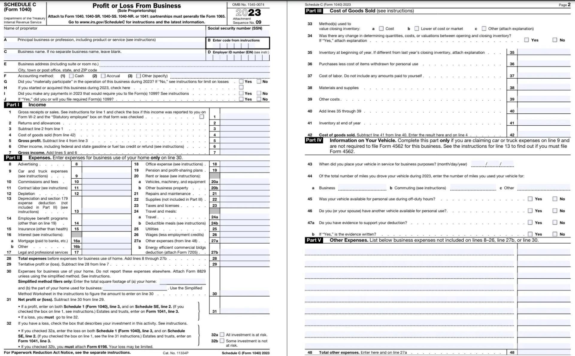 Schedule C (Form 1040)