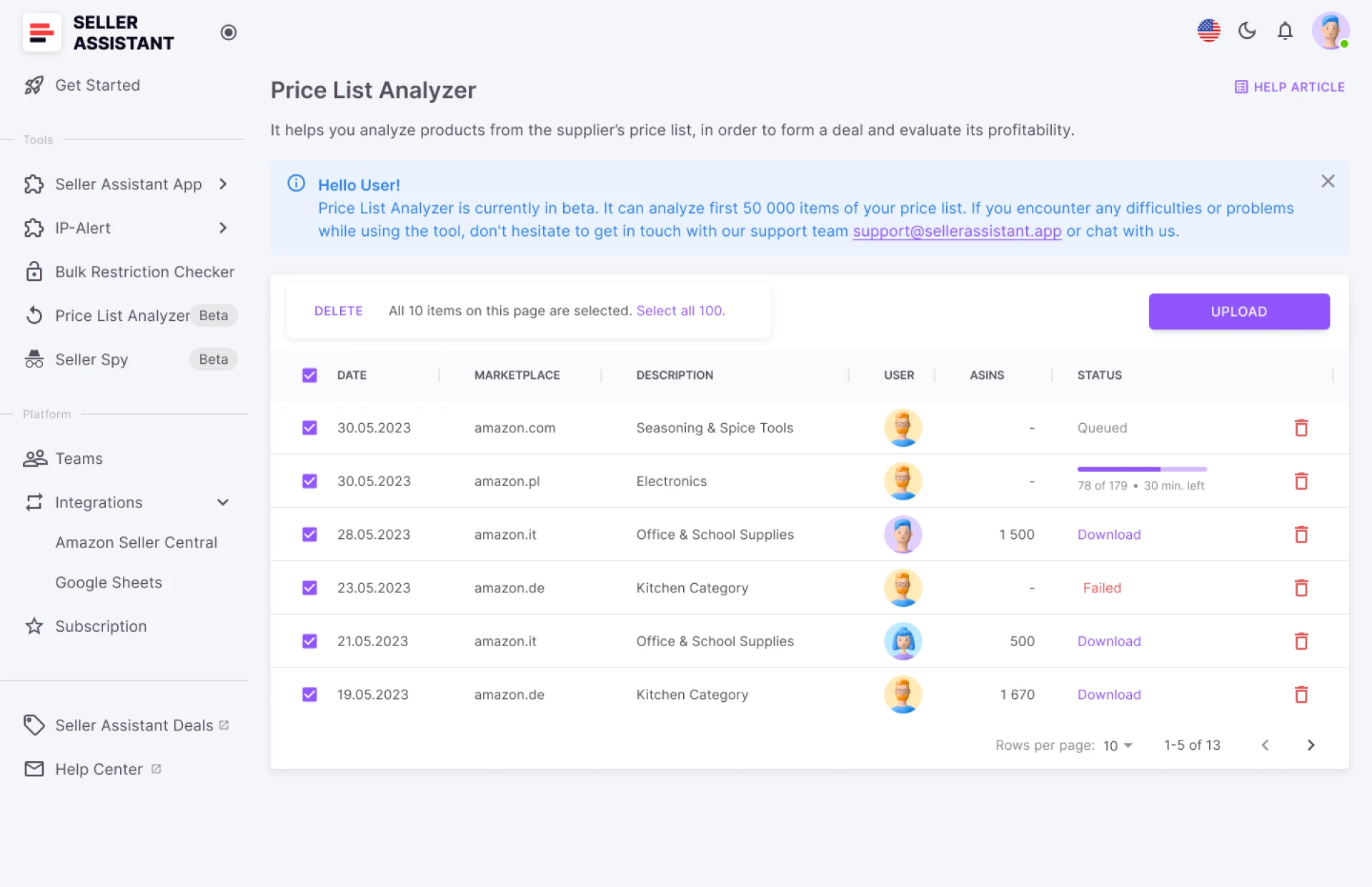 Price List Analyzer