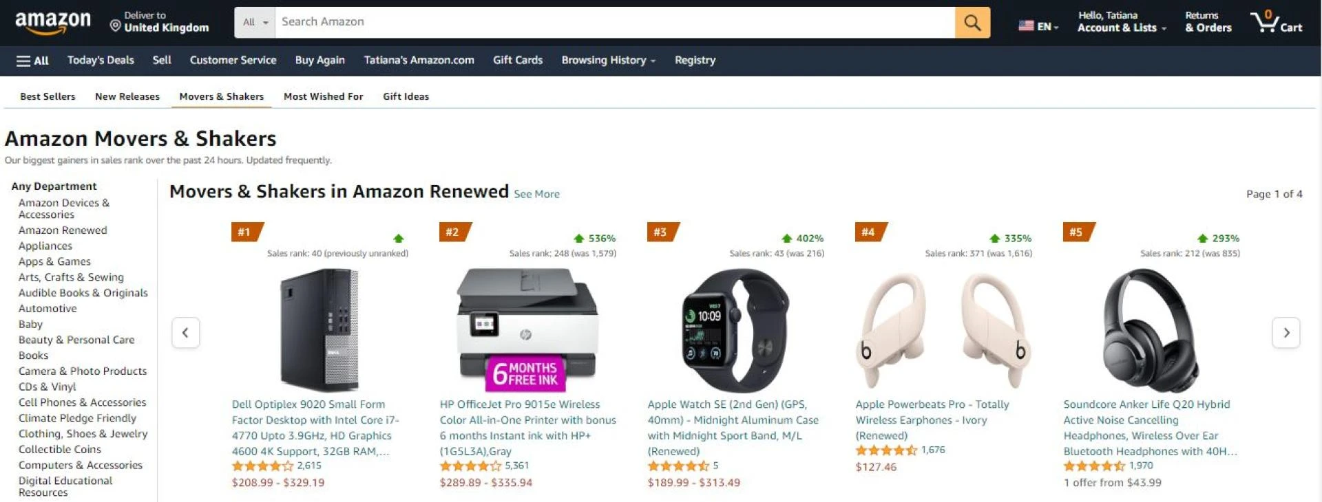 Amazon Movers & Shakers