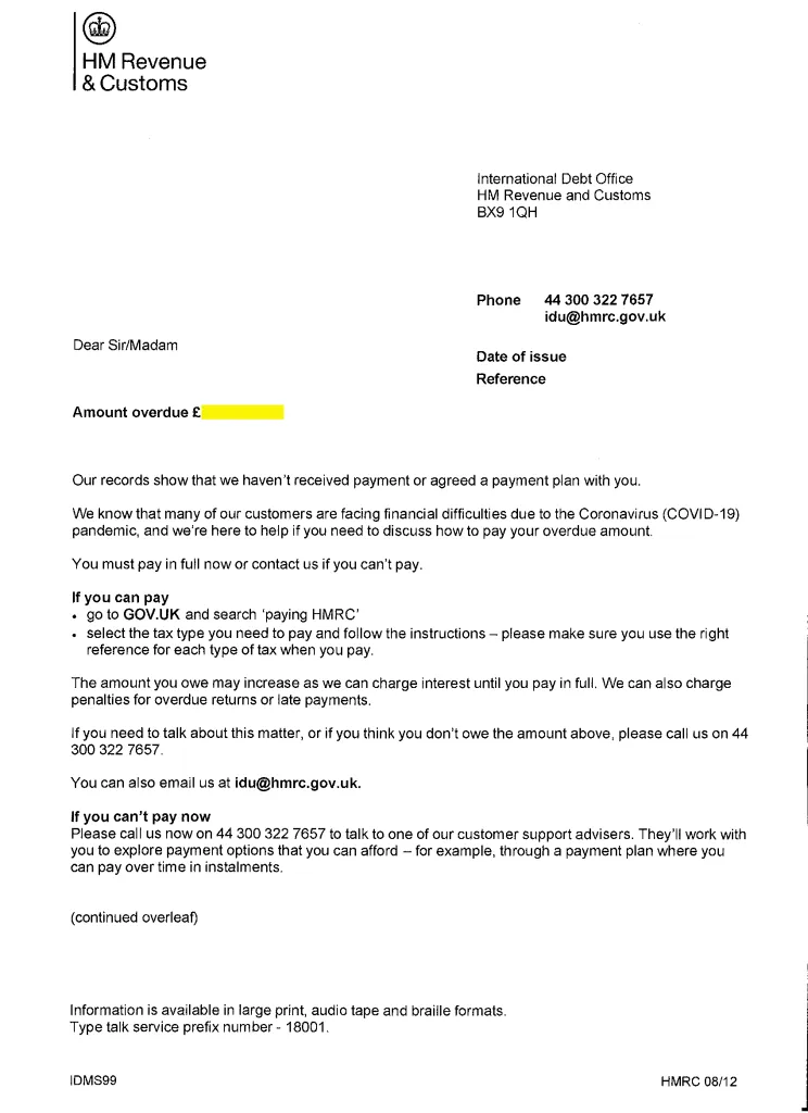 self assessment Tax Return Sample Penalties Letter 1 self assessment Tax Return Sample Penalties Letter 1
