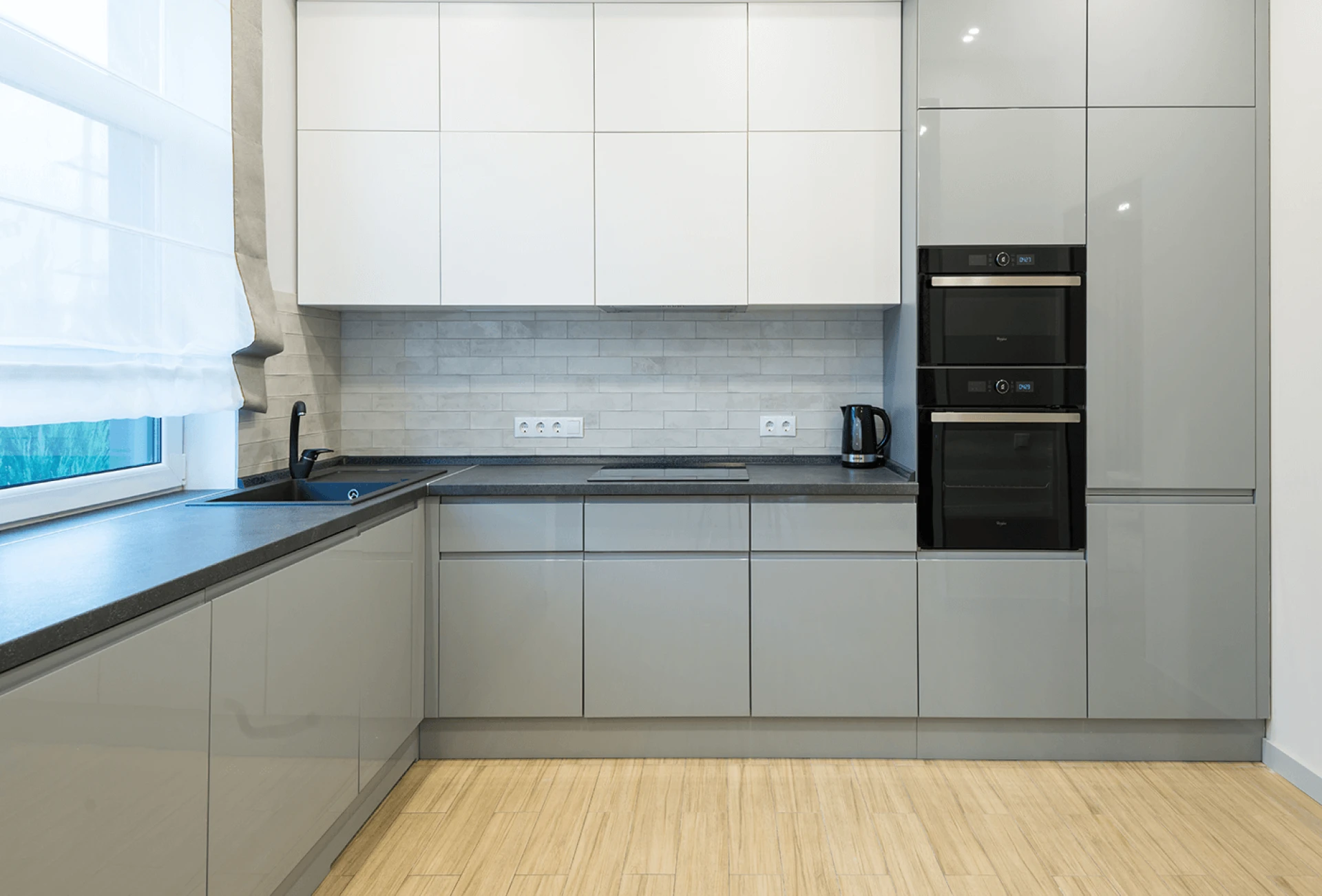 aesthetic grey kitchen