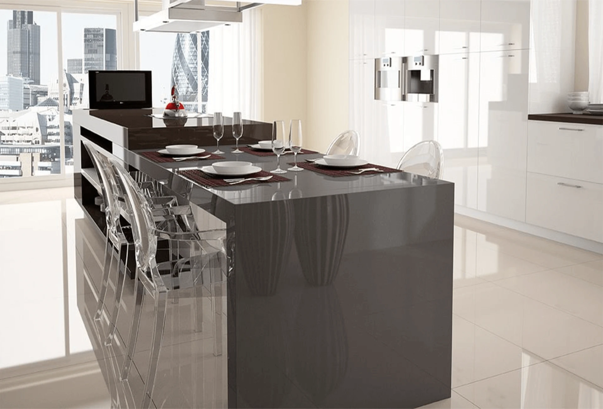 Grey Kitchen can be an Interesting Space Too