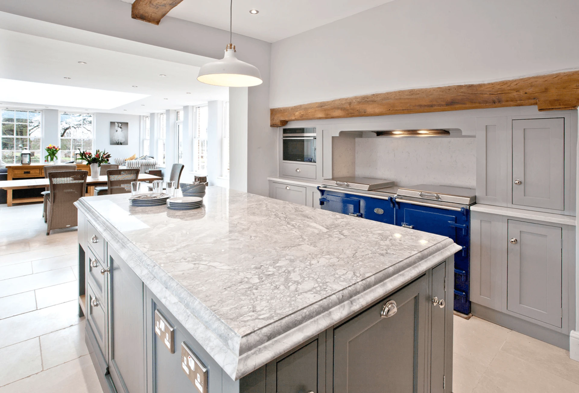 focal point in grey kitchen 