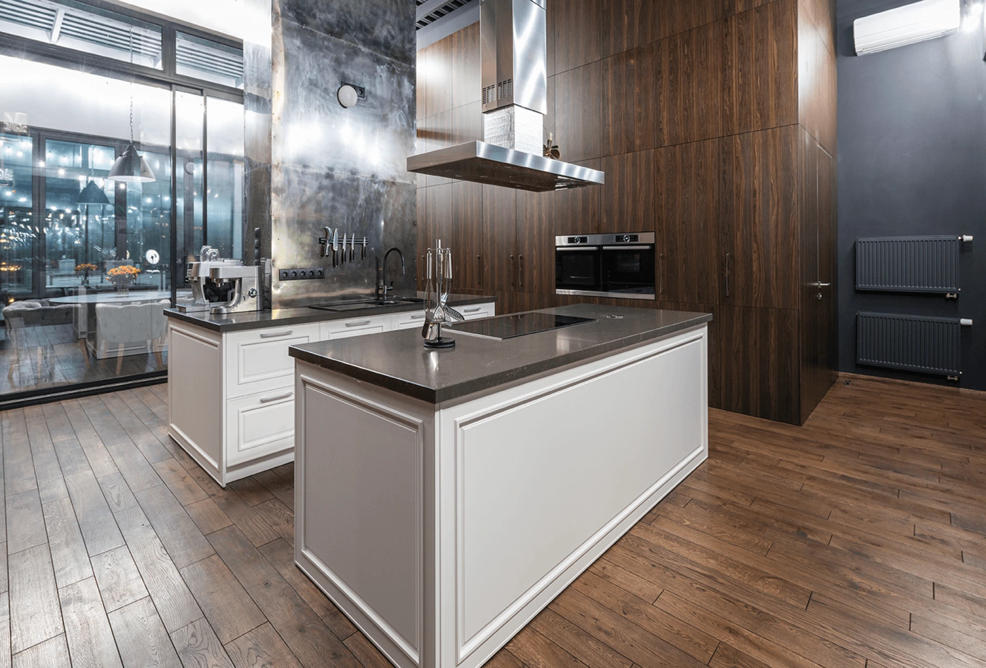dark grey kitchen